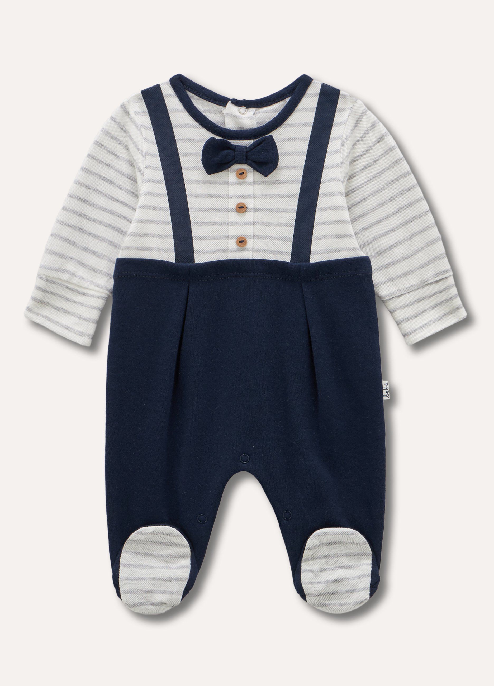Tutina in puro cotone piquet neonato_0