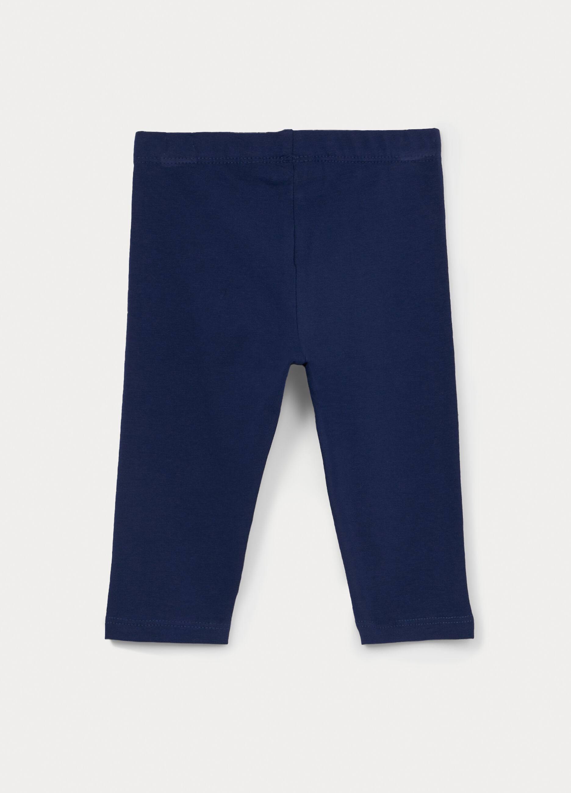 Leggings capri slim fit in jersey di cotone stretch bimba_1