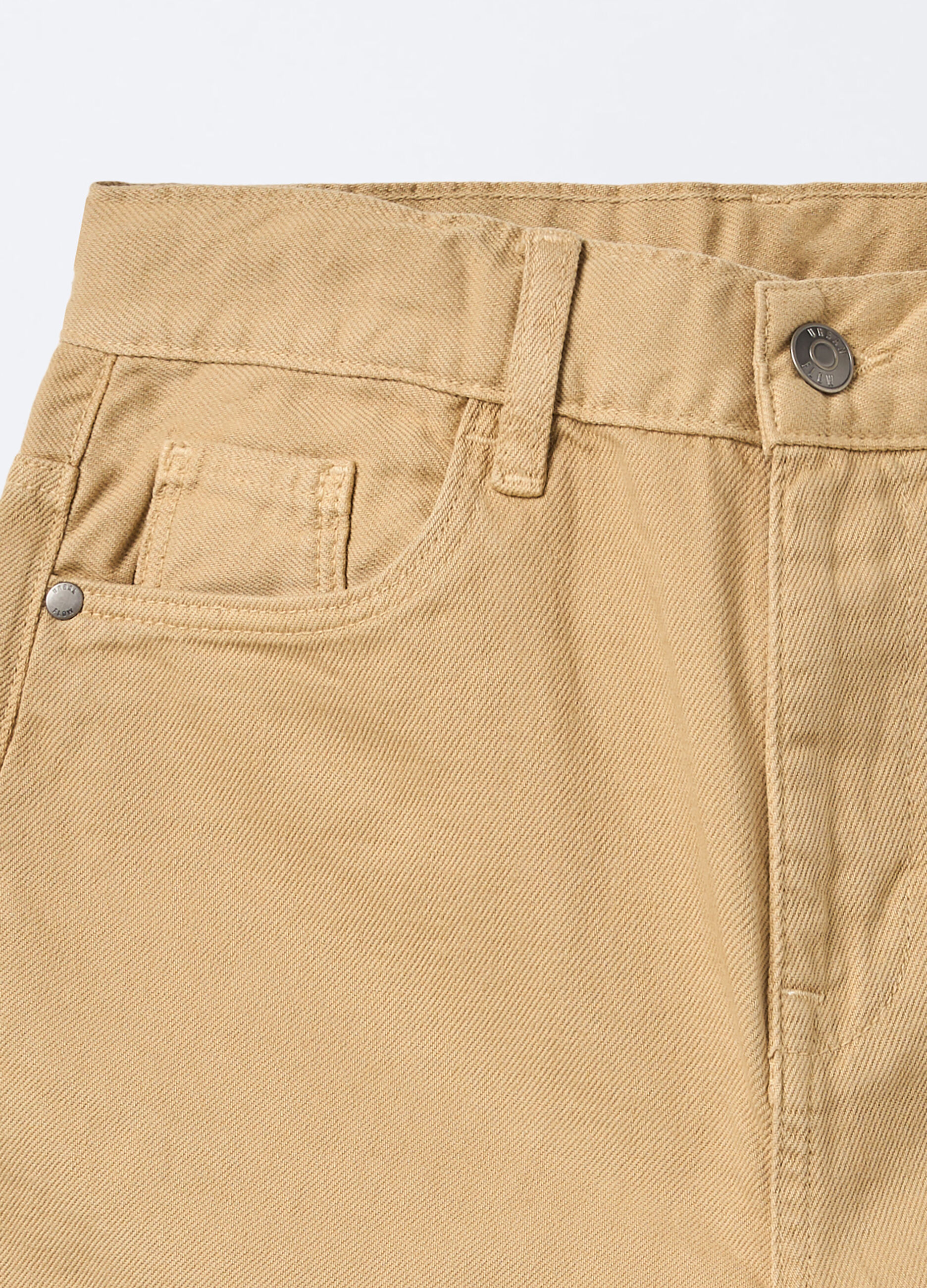 Pantaloni in twill di puro cotone Baggy Fit ragazza_2