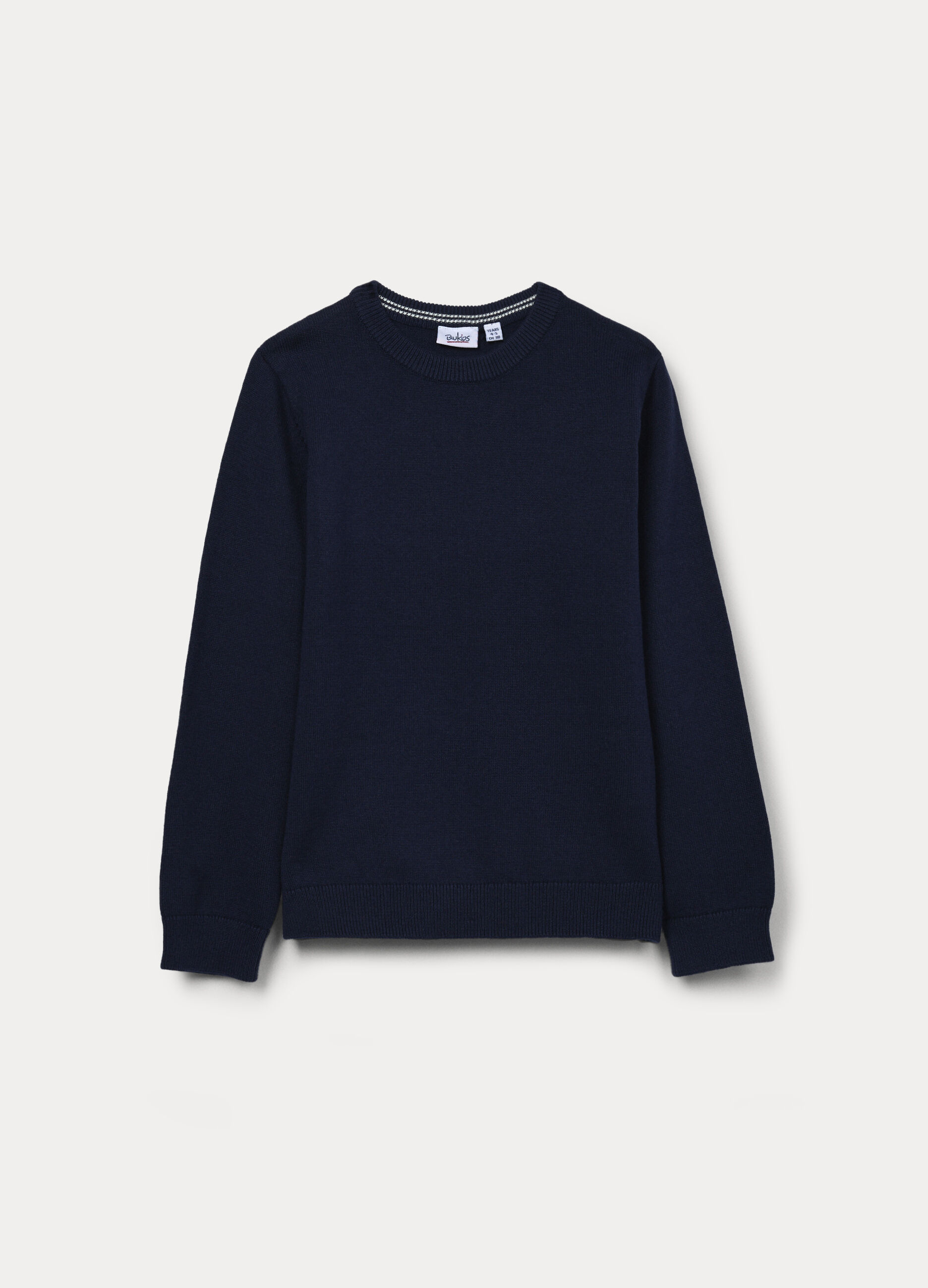 Maglione girocollo tricot in puro cotone bambino_0