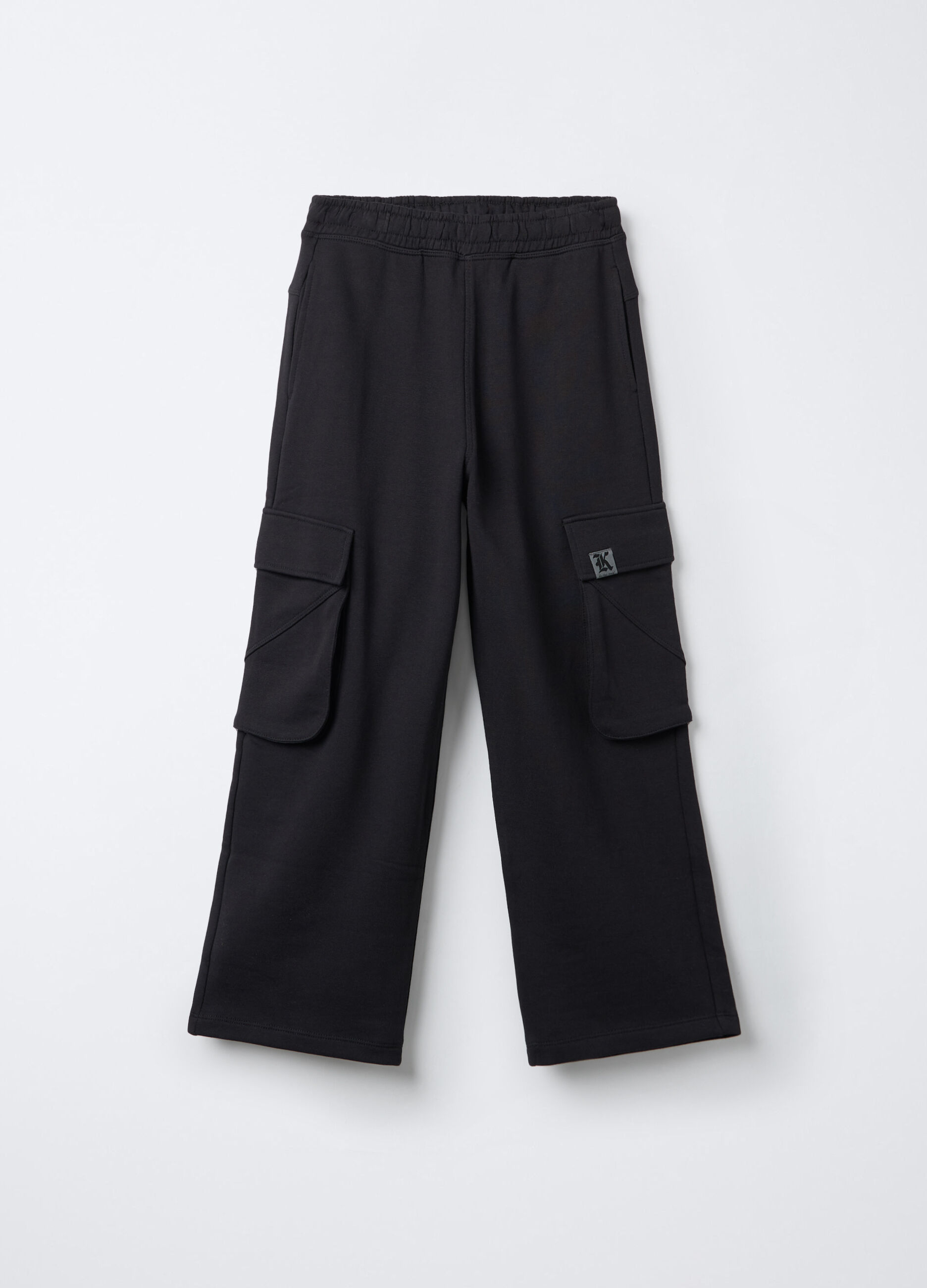 Pantaloni cargo in puro cotone garzato Fit Regular ragazzo_0