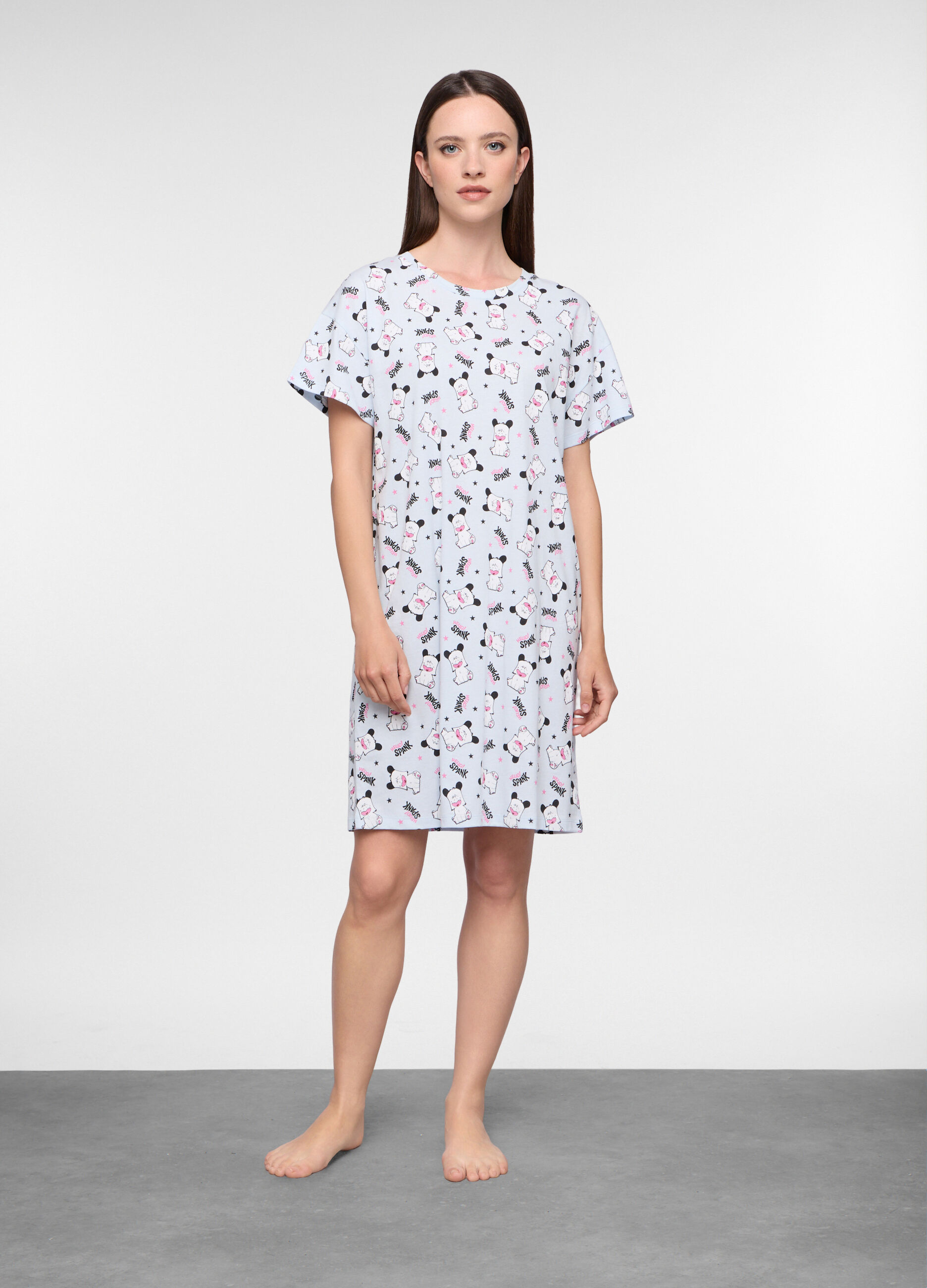 Camicia da notte Spank in jersey di puro cotone donna_0