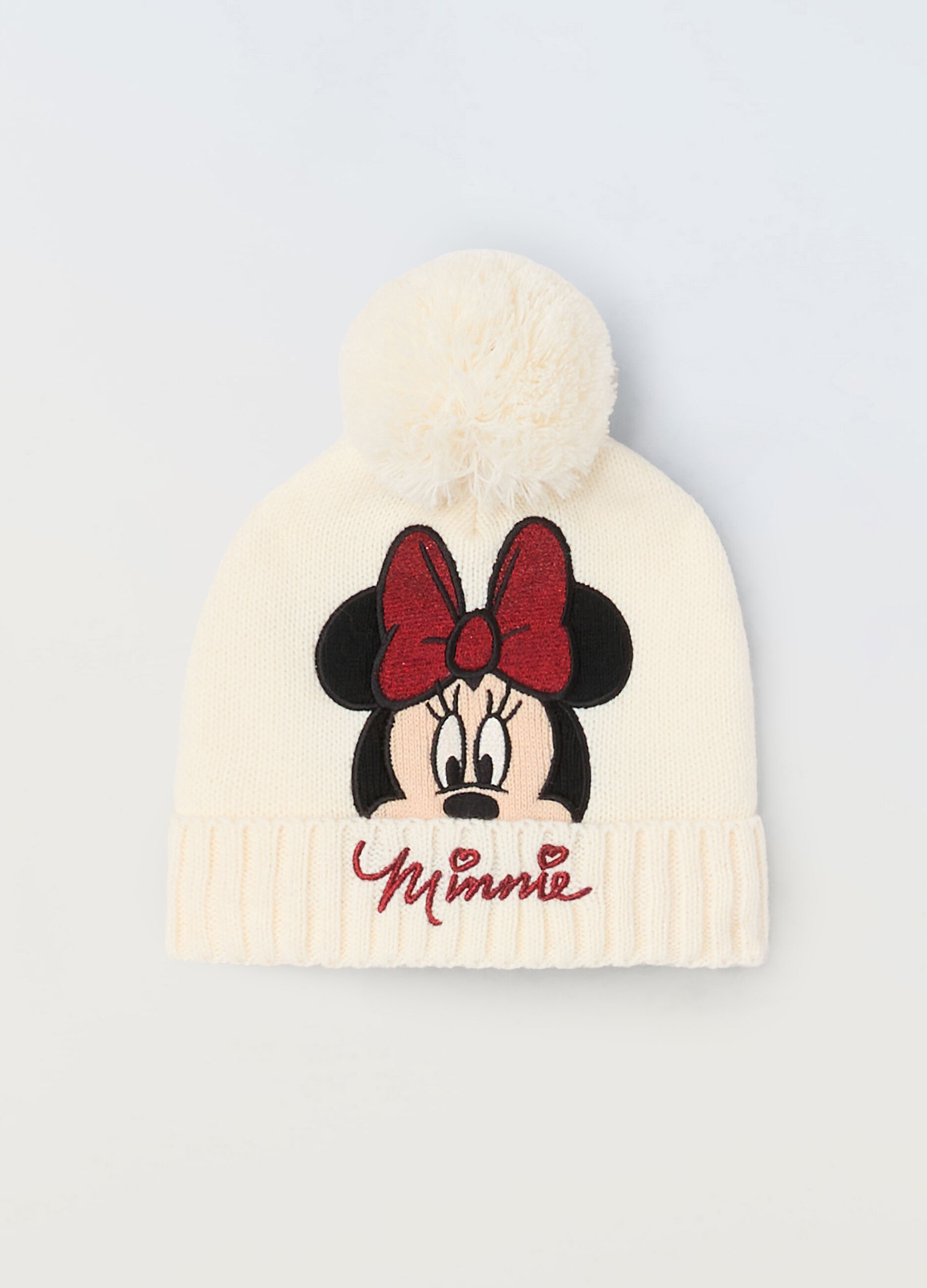 Berretto tricot con pon pom _0