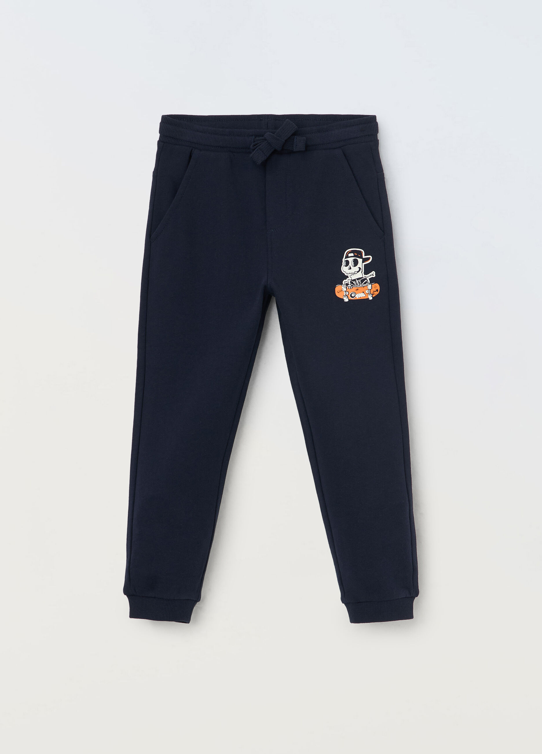 Jogger in puro cotone fleece bambino_0