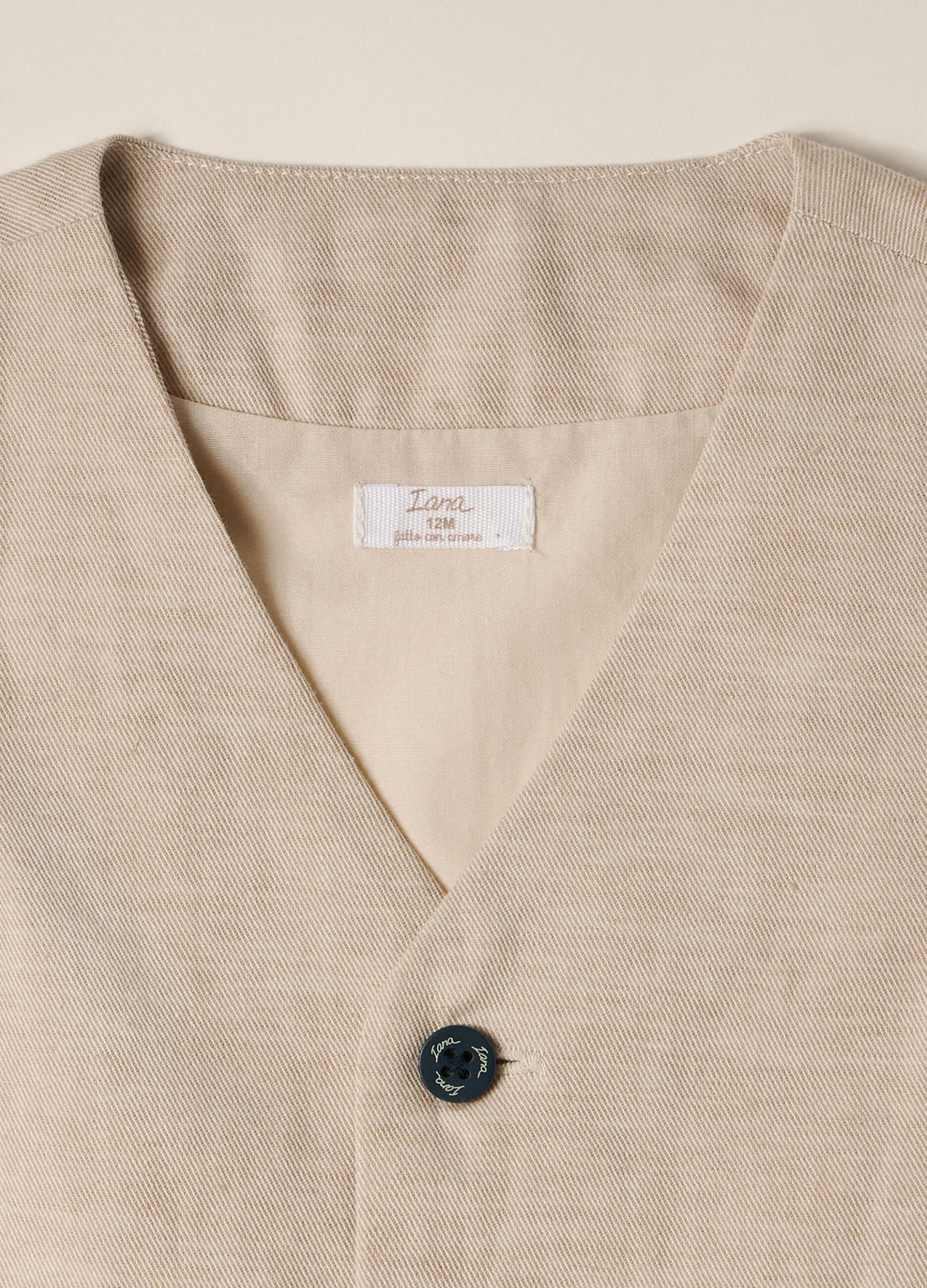 Gilet IANA in misto lino neonato_2