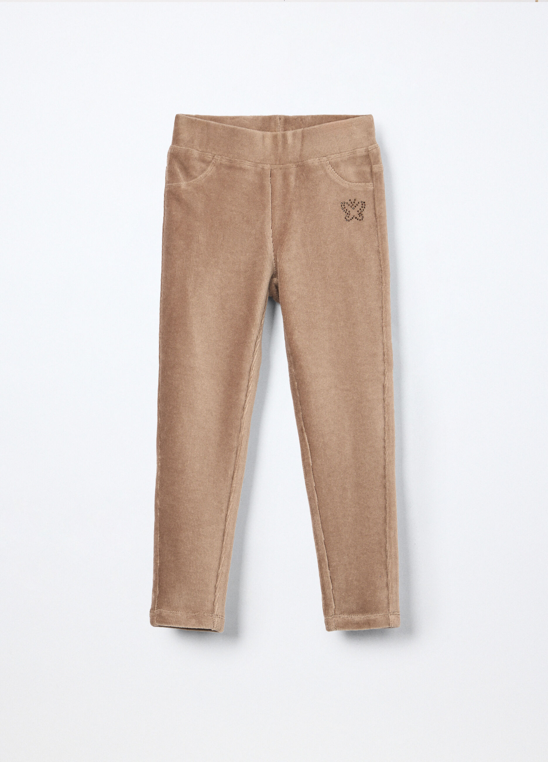 Treggings in costina velour bambina_0