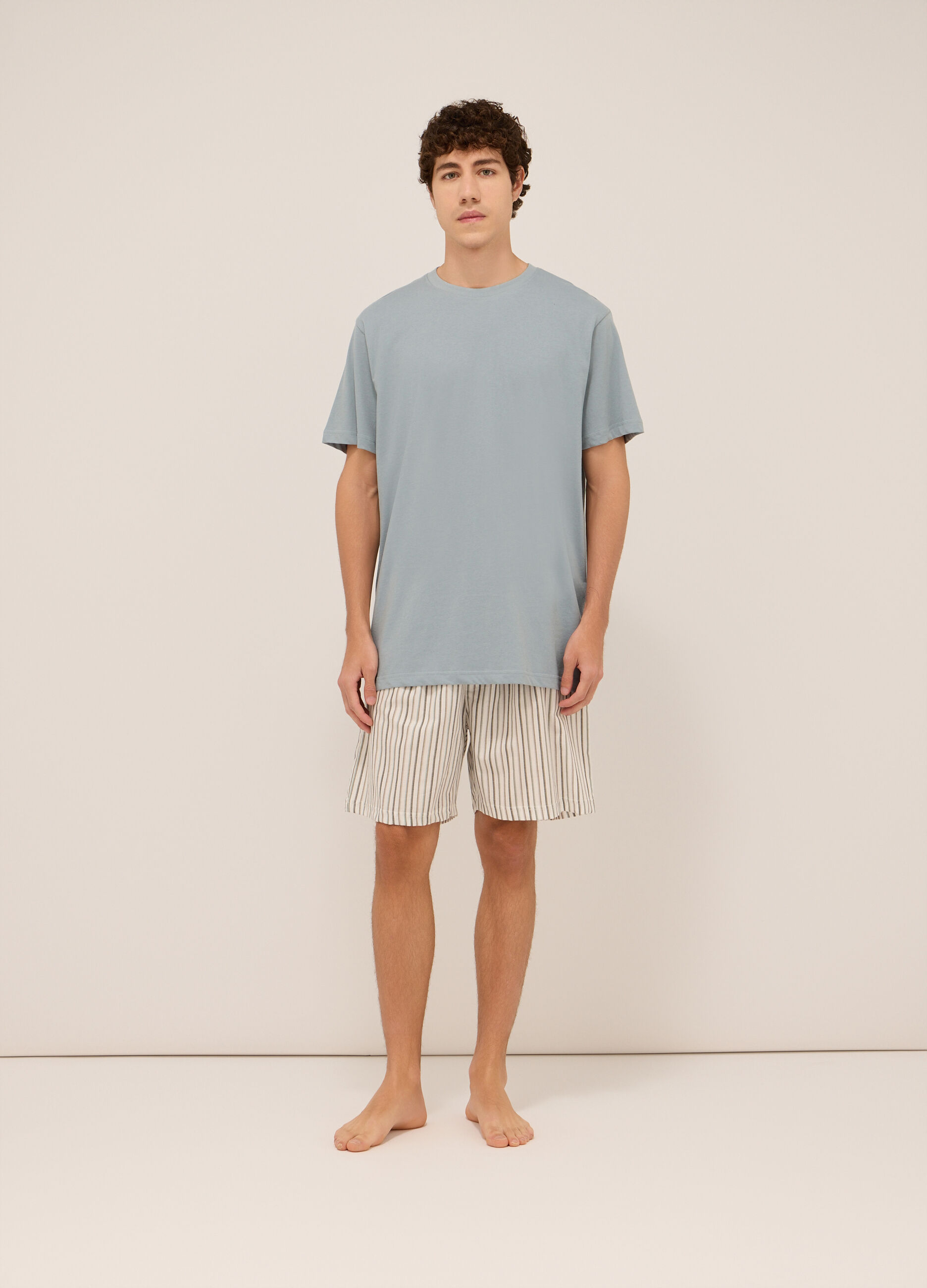 Set pigiama corto in jersey di cotone uomo_0