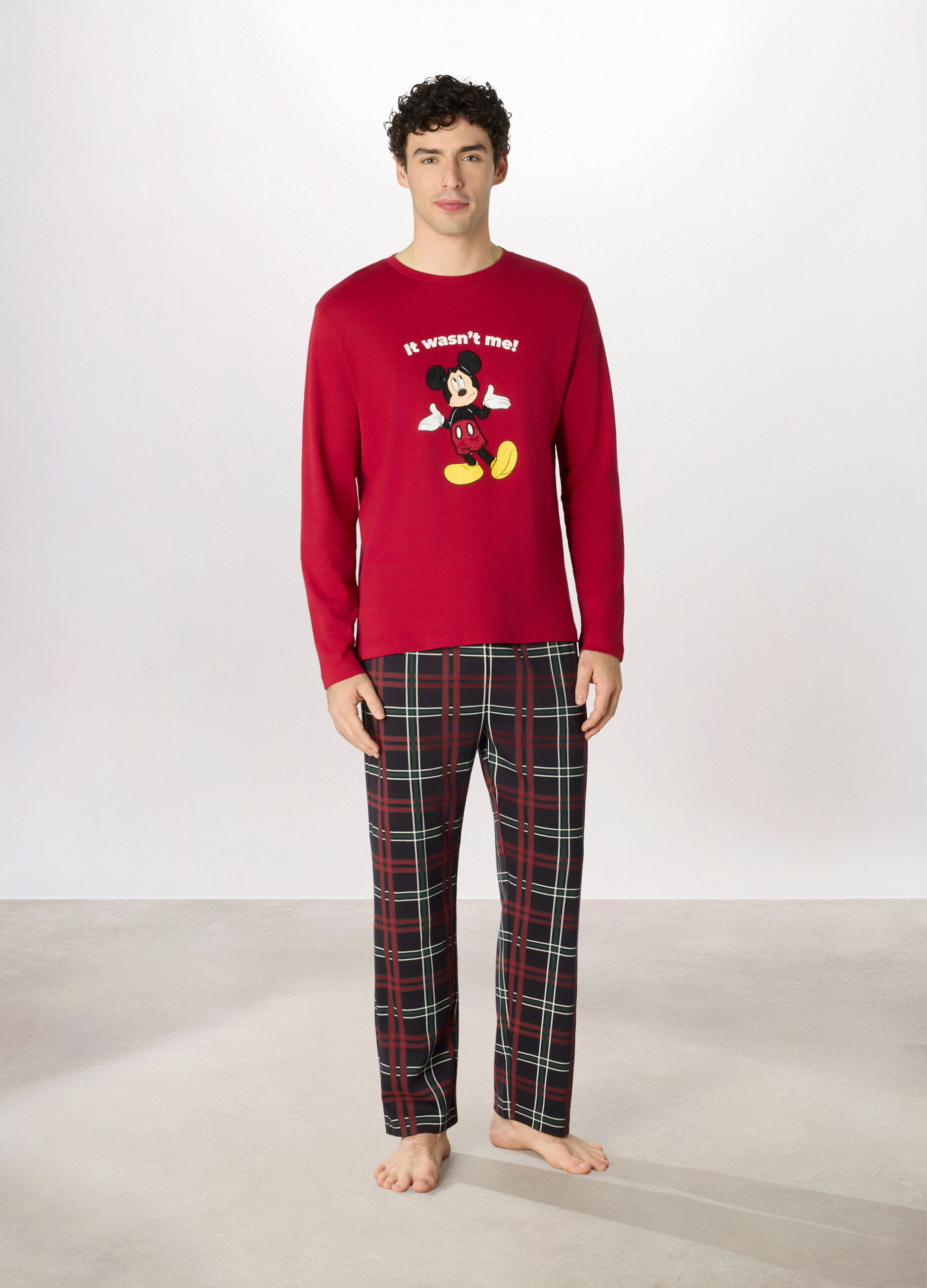 Lovable Pigiama Lungo Uomo Con Serafino In Interlock Di Cotone – Caldo, Morbido, Completo Autunno-inverno