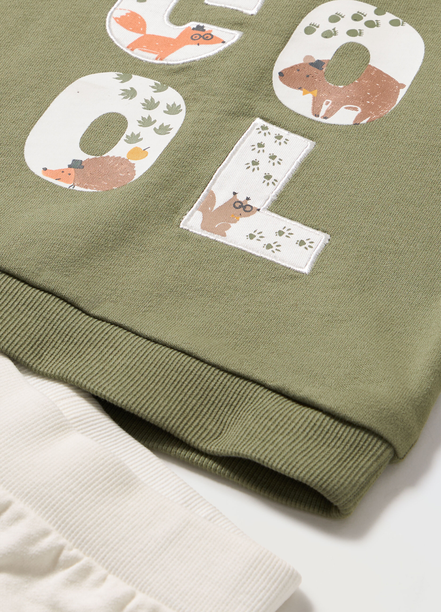 Jogging set in puro cotone fleece neonato_1