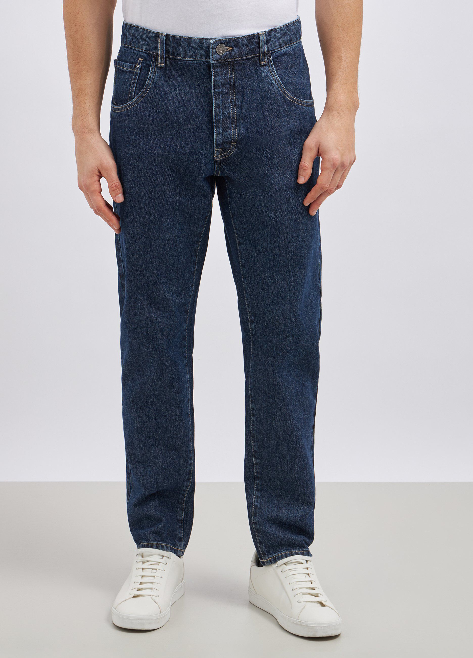 Jeans regular fit in puro cotone uomo_1