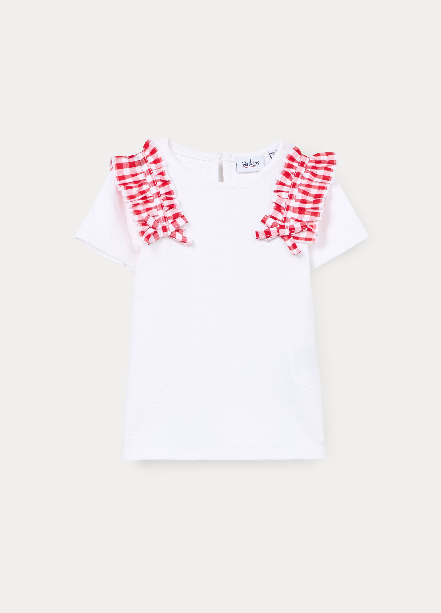 T-shirt in jersey di cotone stretch bimba_0
