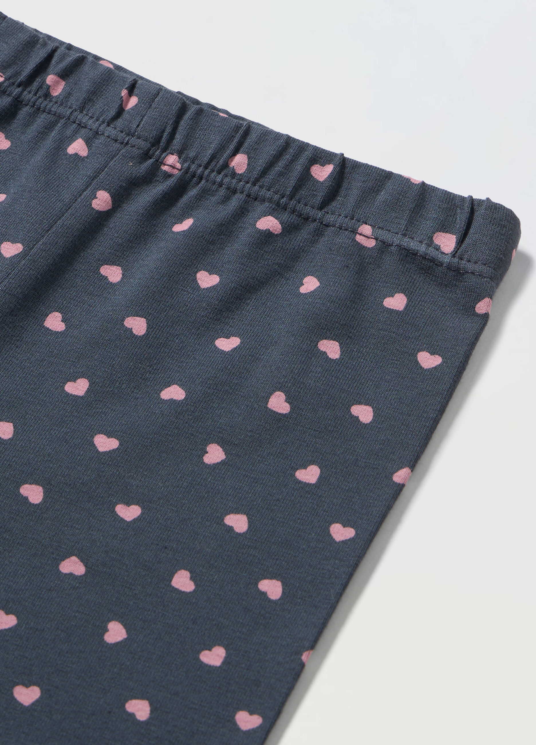 Leggings in jersey di cotone stretch neonata_1