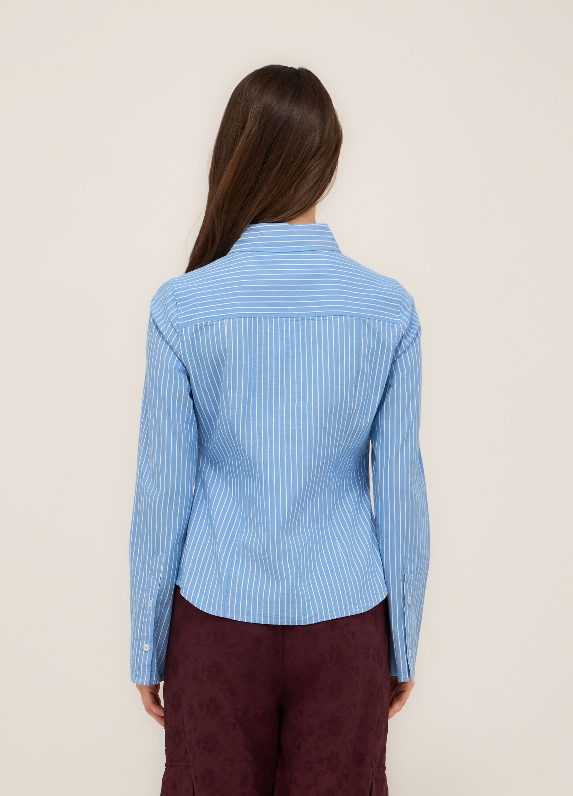 Camicia in cotone stretch donna_1