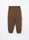Pantaloni cargo in cotone fleece bambino_1