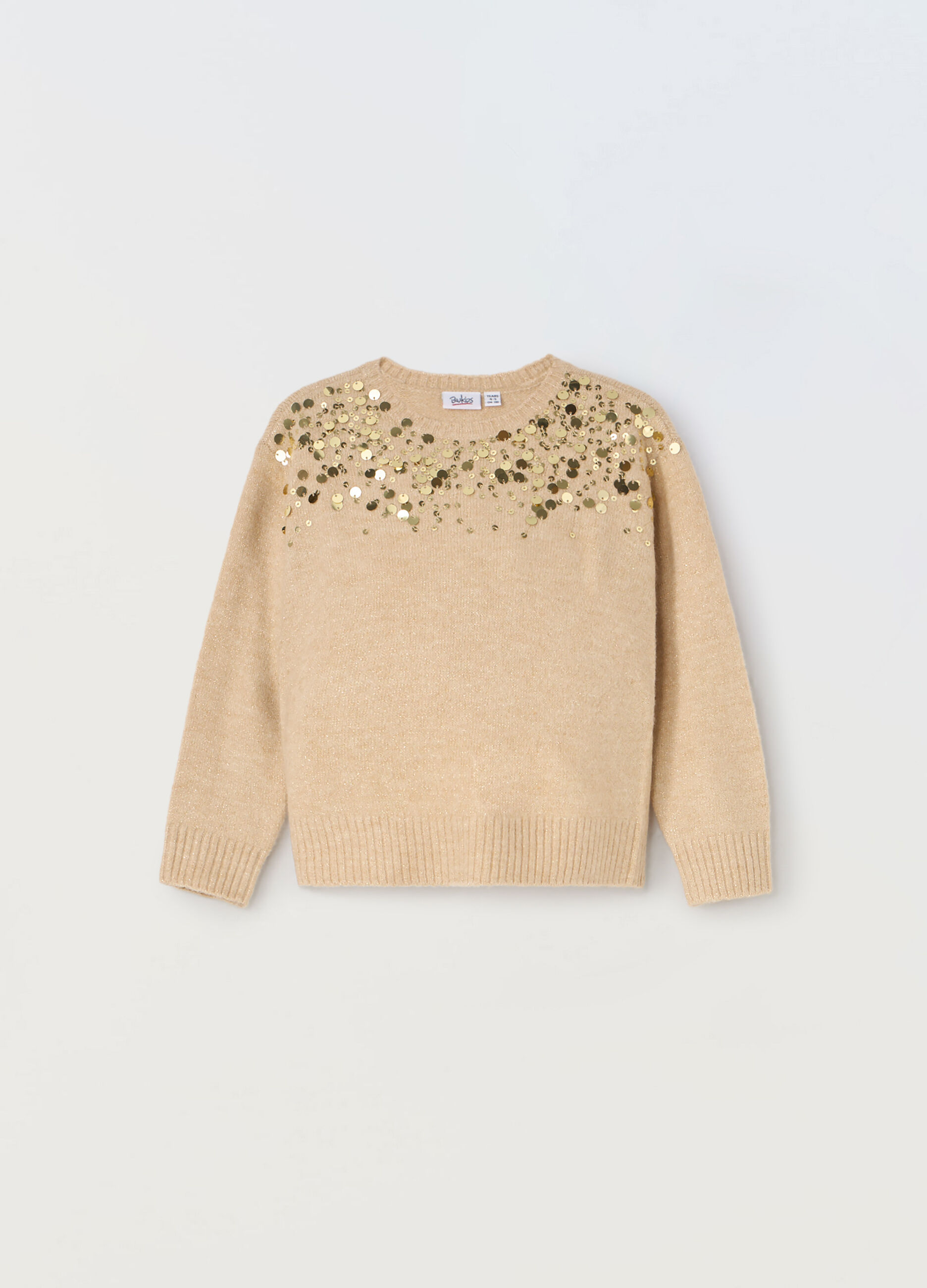 Girocollo tricot con filo lurex bambina_0