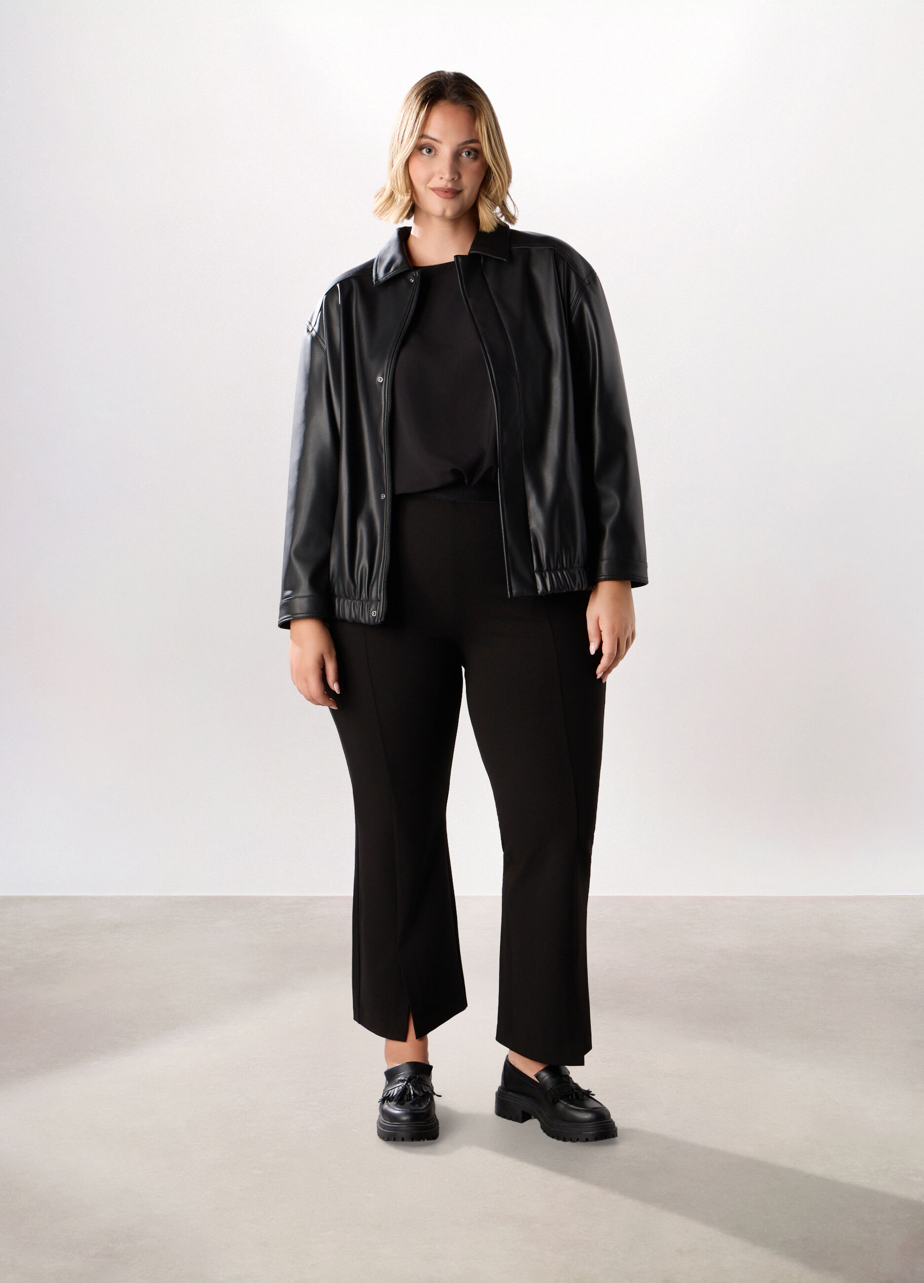 Giacca in eco pelle donna curvy_0