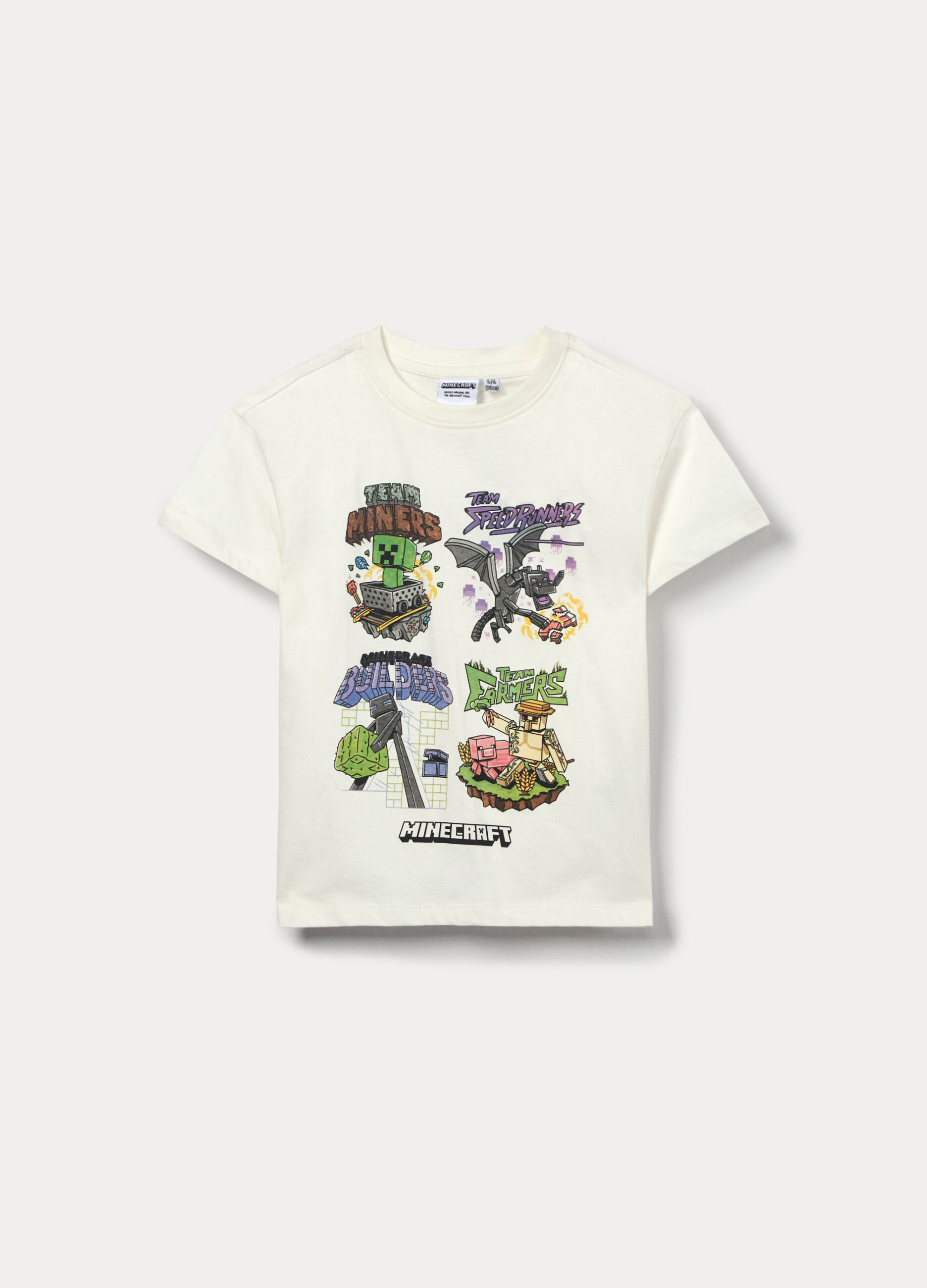 T-shirt Minecraft in jersey di puro cotone bambino_0