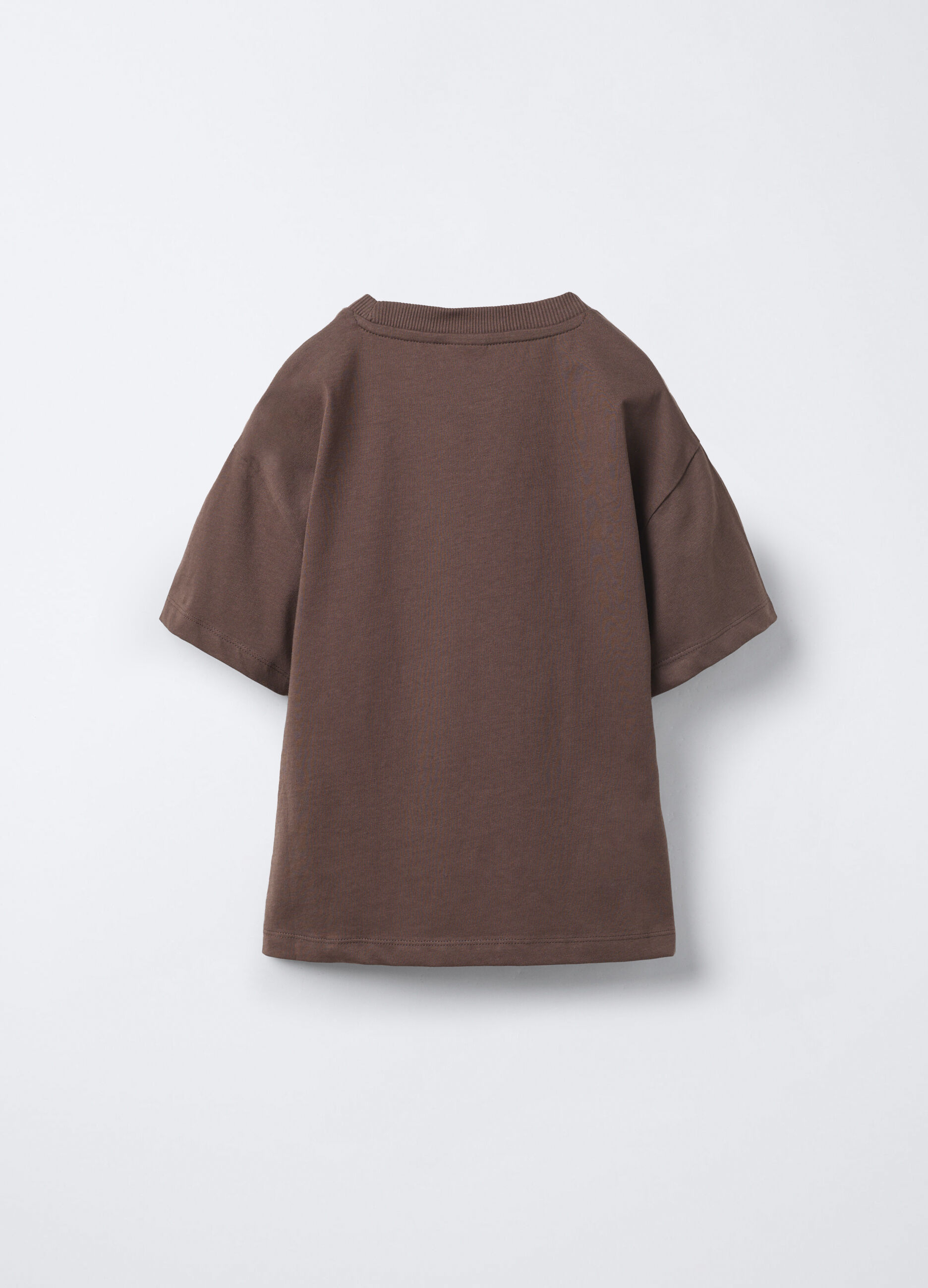 T-shirt girocollo in jersey di puro cotone ragazza_1