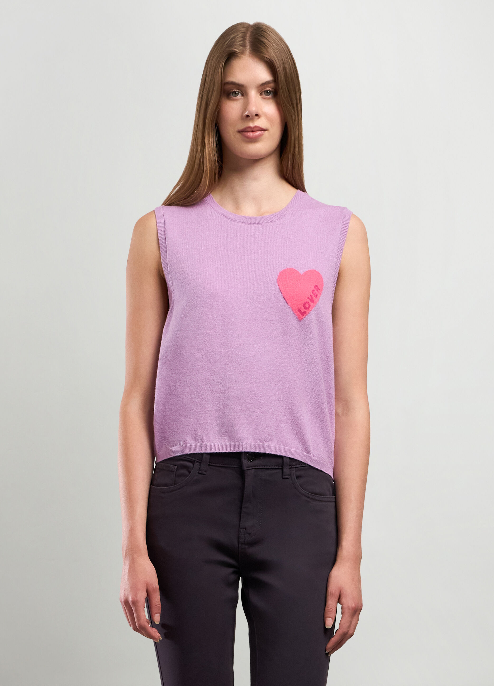 Gilet tricot in misto viscosa donna_0
