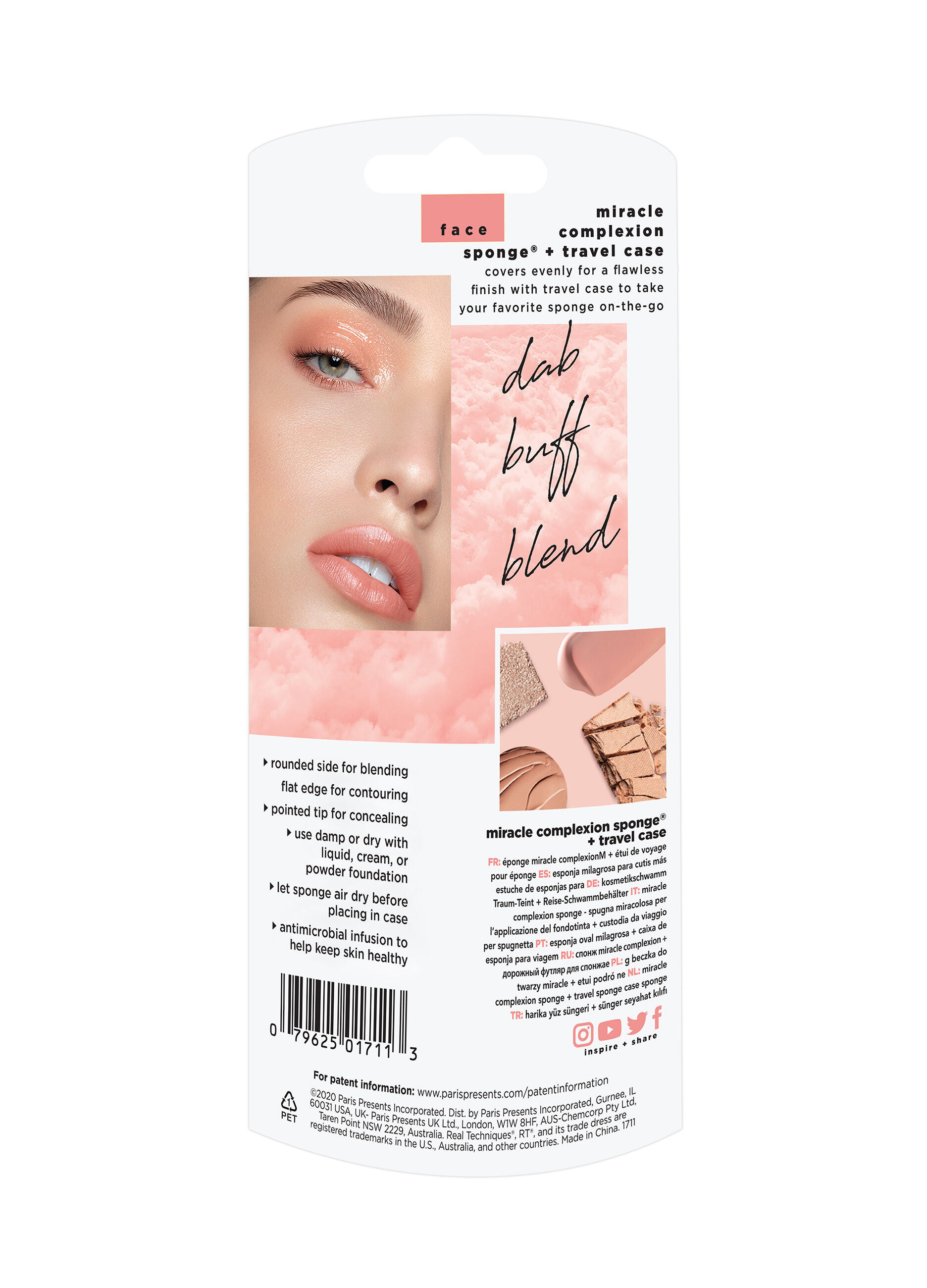 Spugnetta Viso con Custodia (Liquidi e Creme)