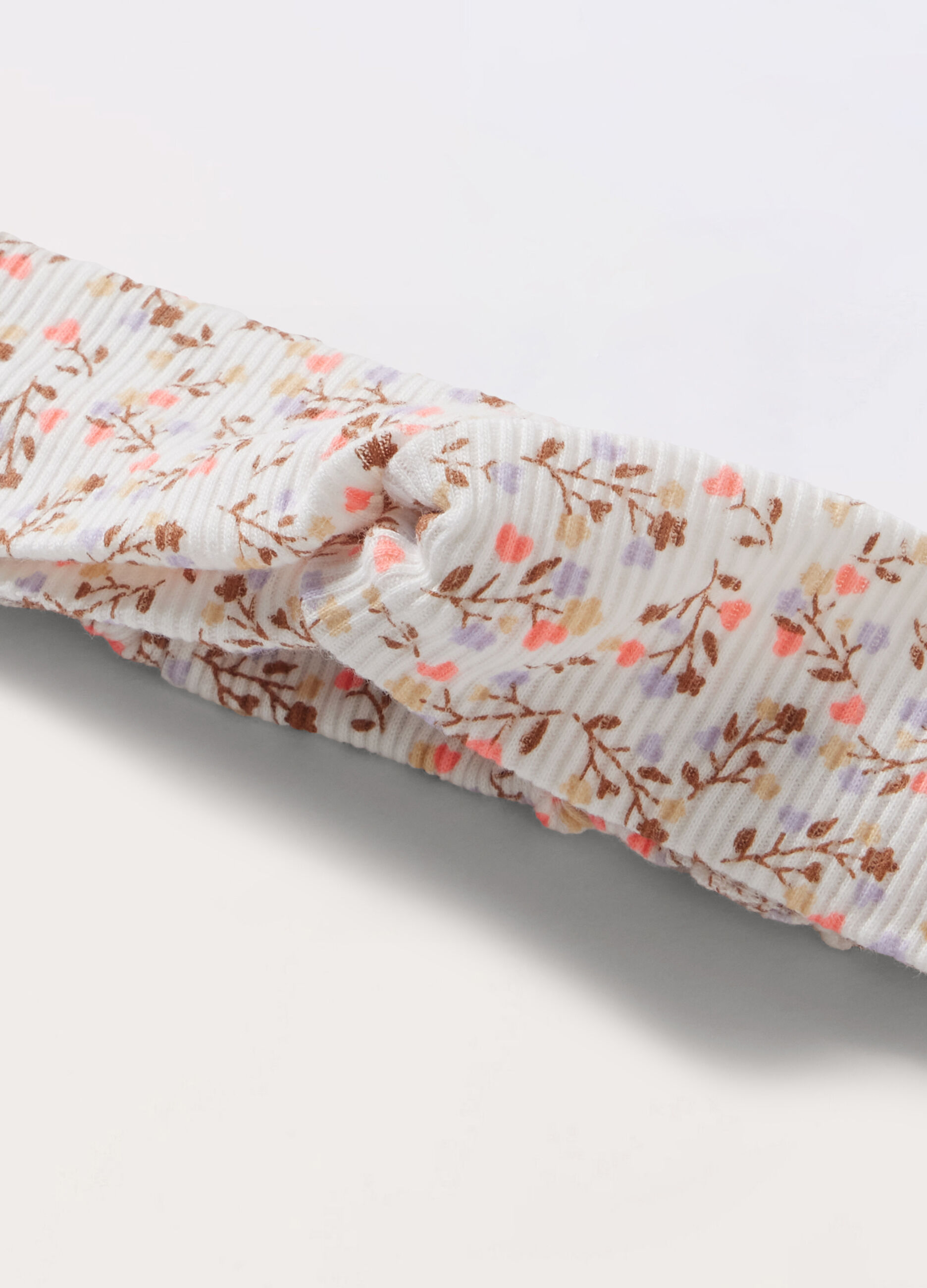 Pack 2 fascette in costina di cotone stretch neonata_1