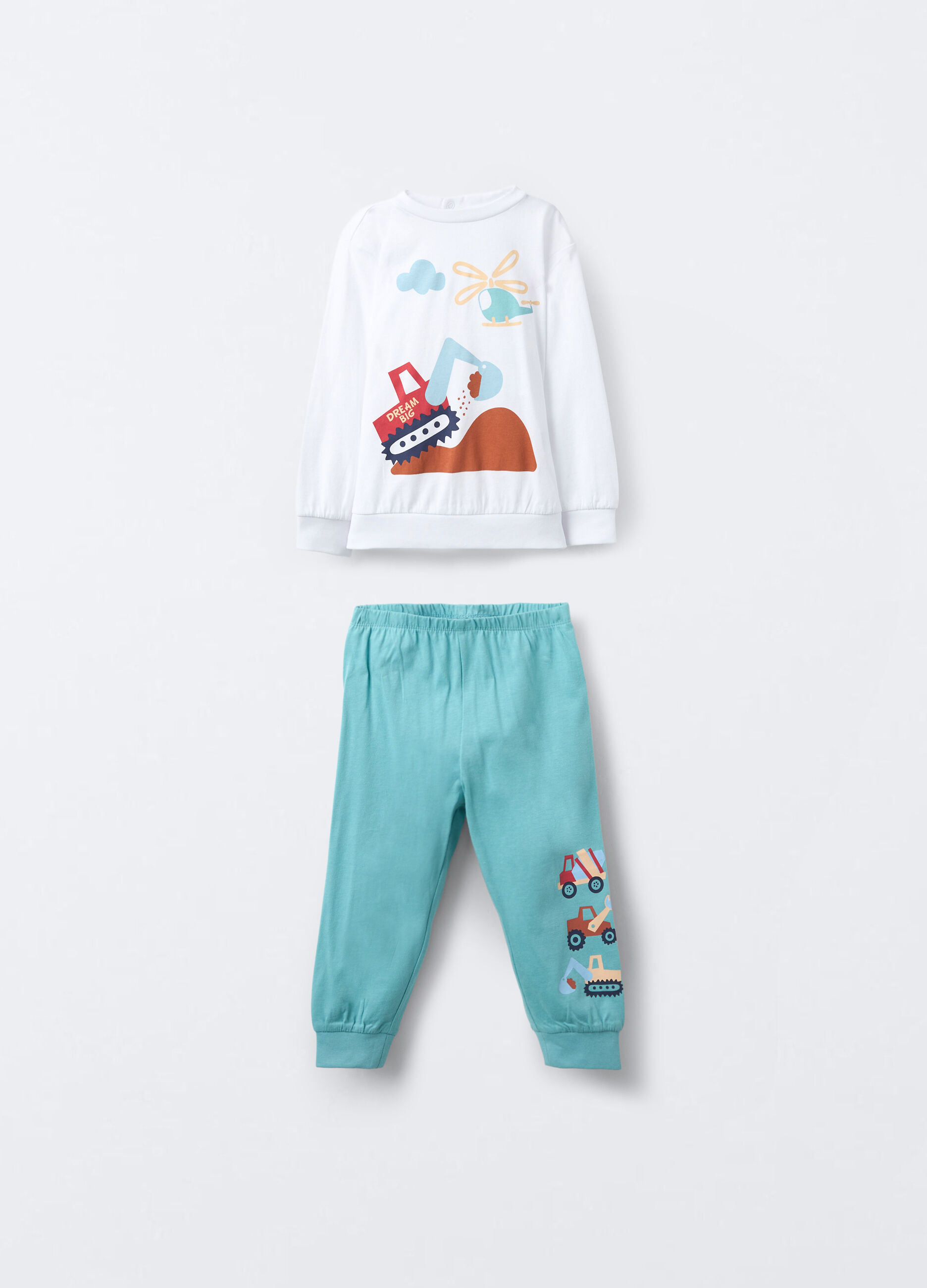 Set pigiama lungo in jersey di puro cotone_0
