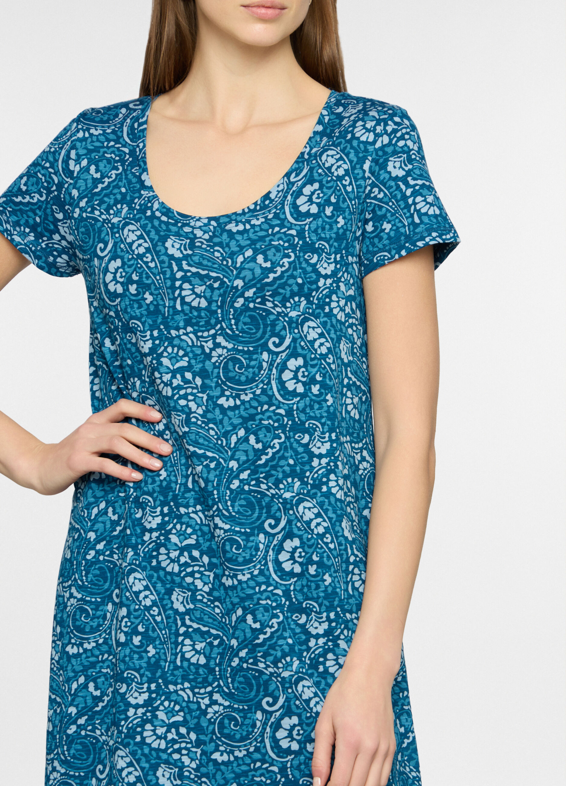 Abito lungo in jersey di puro cotone donna
