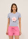 T-shirt in jersey di cotone stretch donna_0