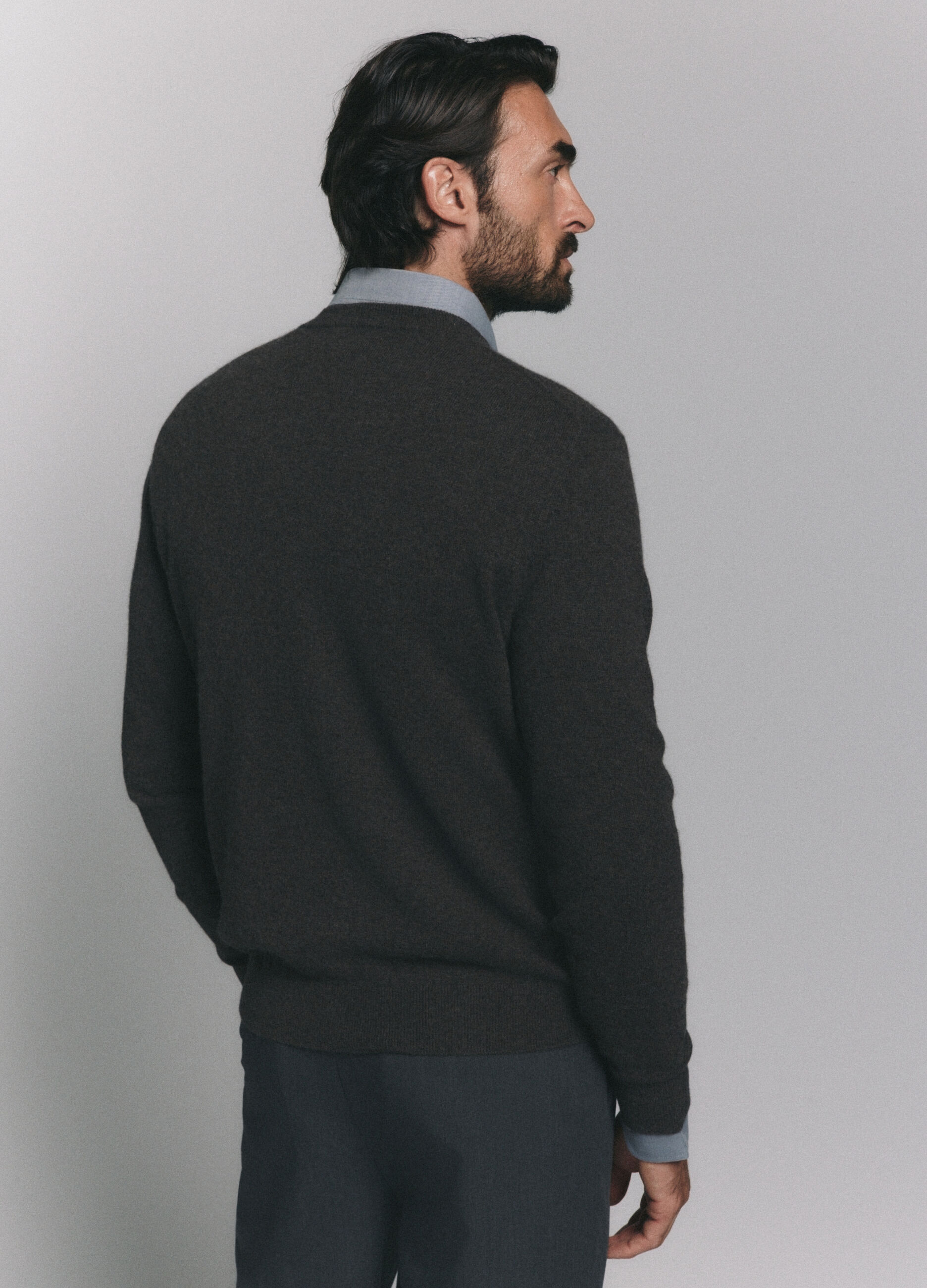 Maglione girocollo in cashmere uomo