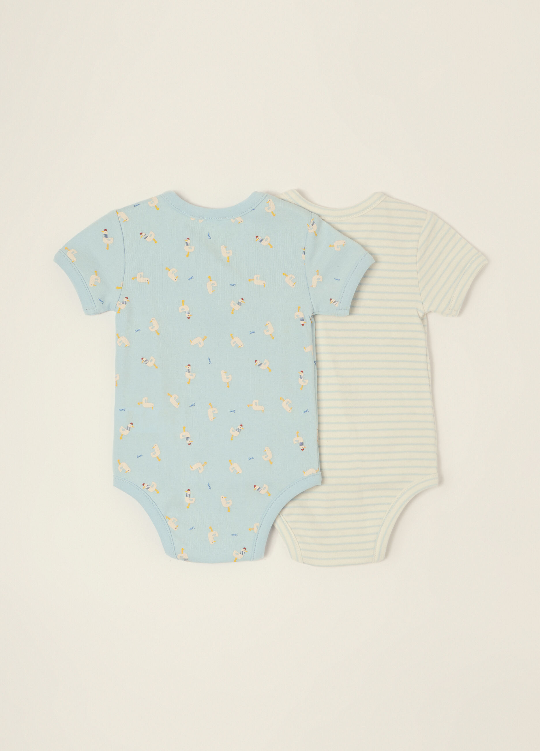 Bipack di body azzurri in cotone organico_1