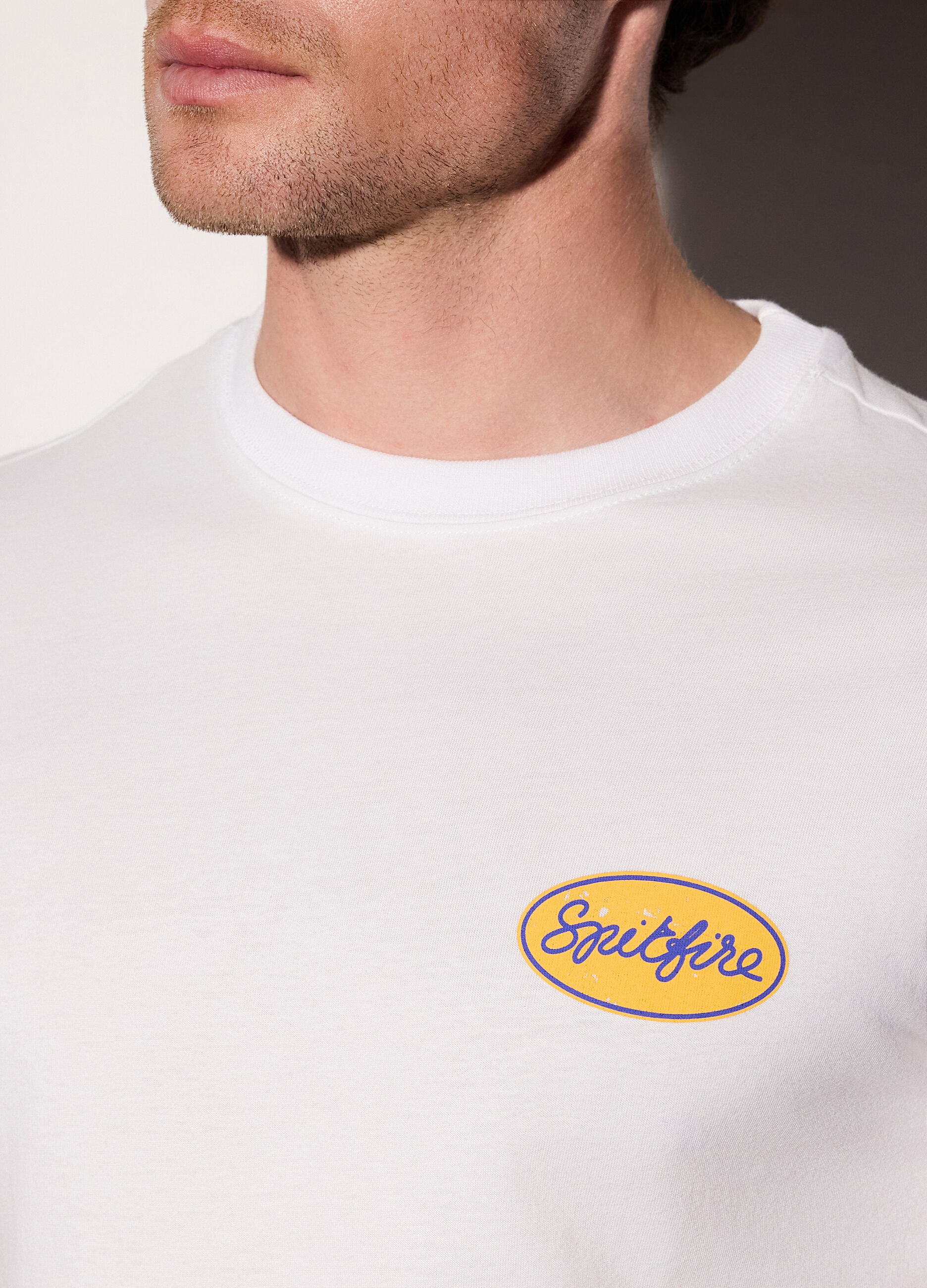 T-shirt in jersey di cotone con logo uomo