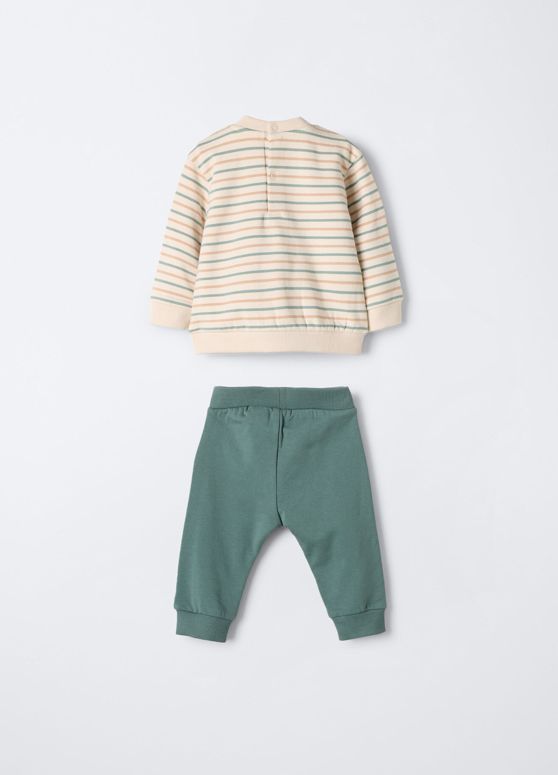 Jogging set in felpa di cotone stretch neonato_1