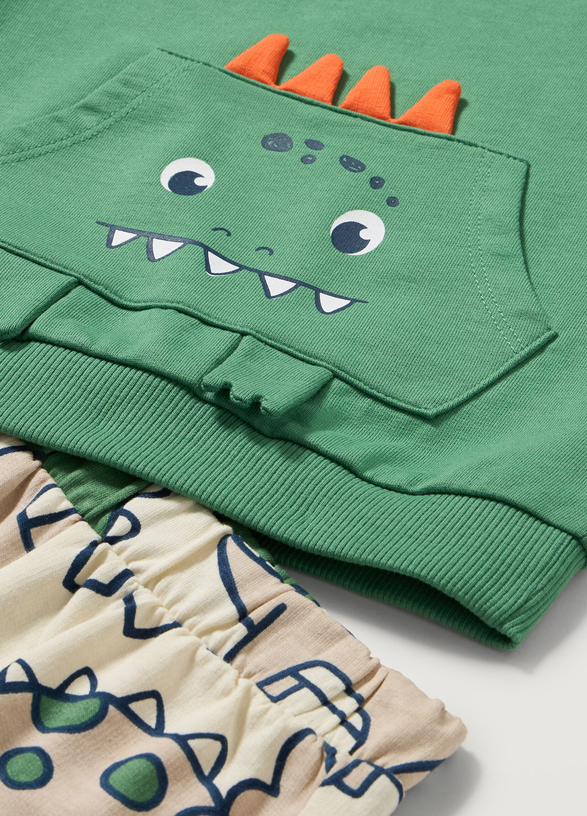 Jogging set in french terry con applicazioni neonato_1