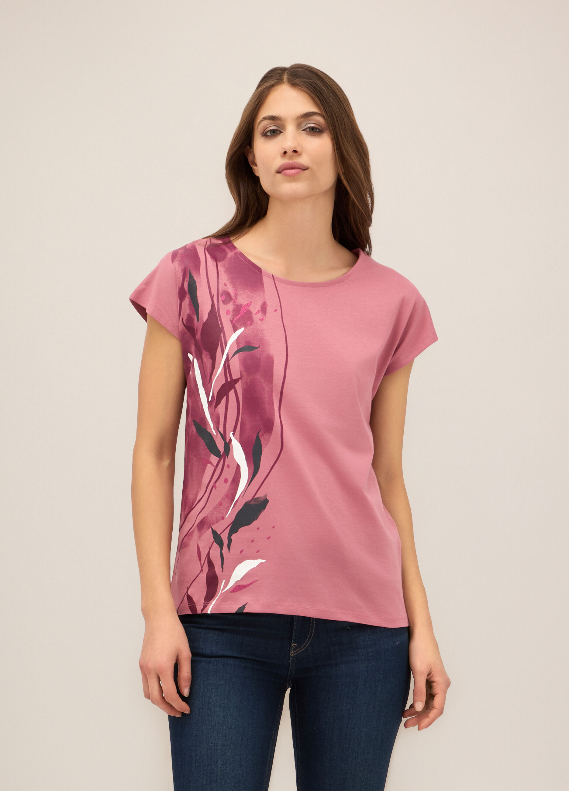 T-shirt in puro cotone donna_0