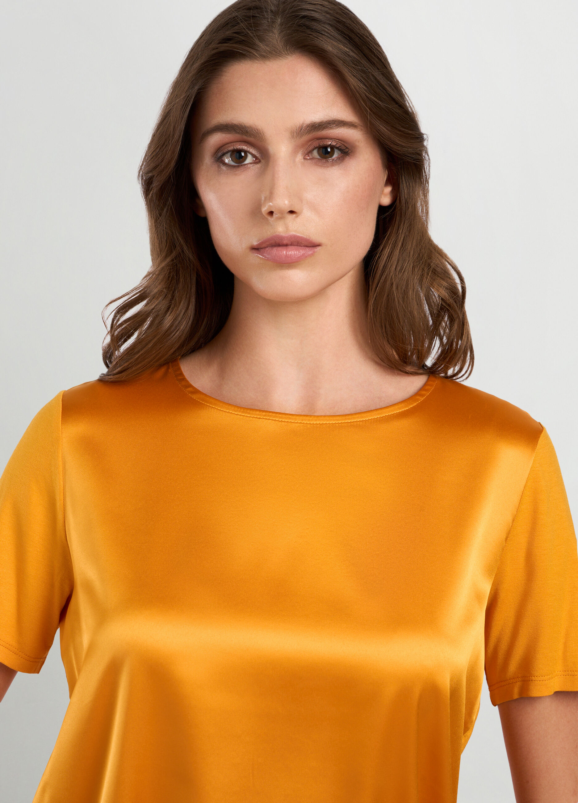 T-shirt in raso di viscosa stretch donna_2