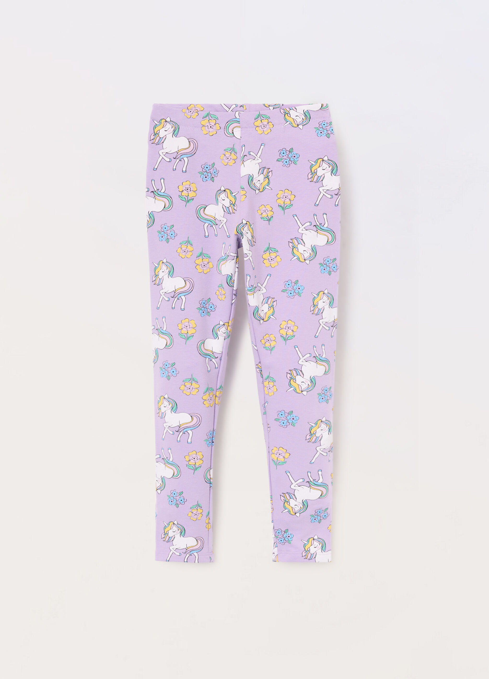Leggings in french terry di cotone stretch bambina_0