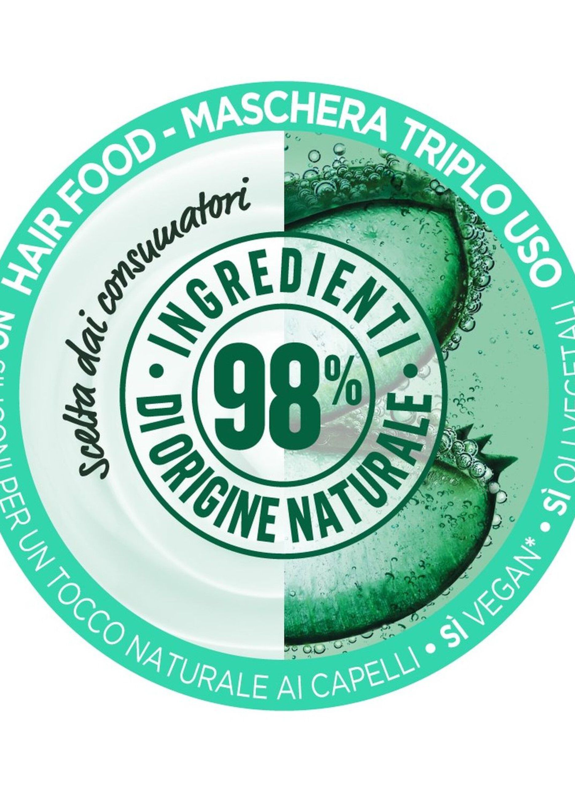 Garnier Maschera Idratante Fructis Hair Food, Maschera Riparatrice 3 in 1 con Formula Vegana per Capelli normali, Aloe, 390 ml._1