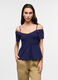 T-shirt fitted con scollo dritto donna_0