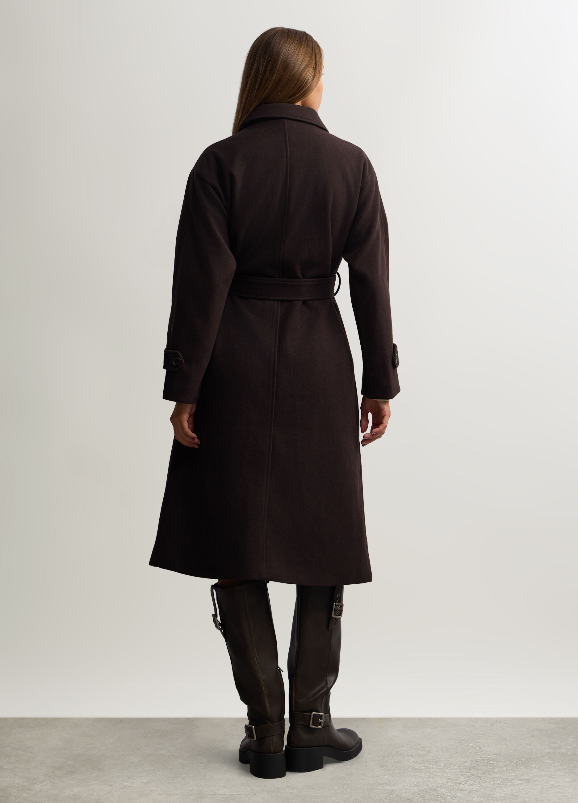 Cappotto lungo con cintura donna_1