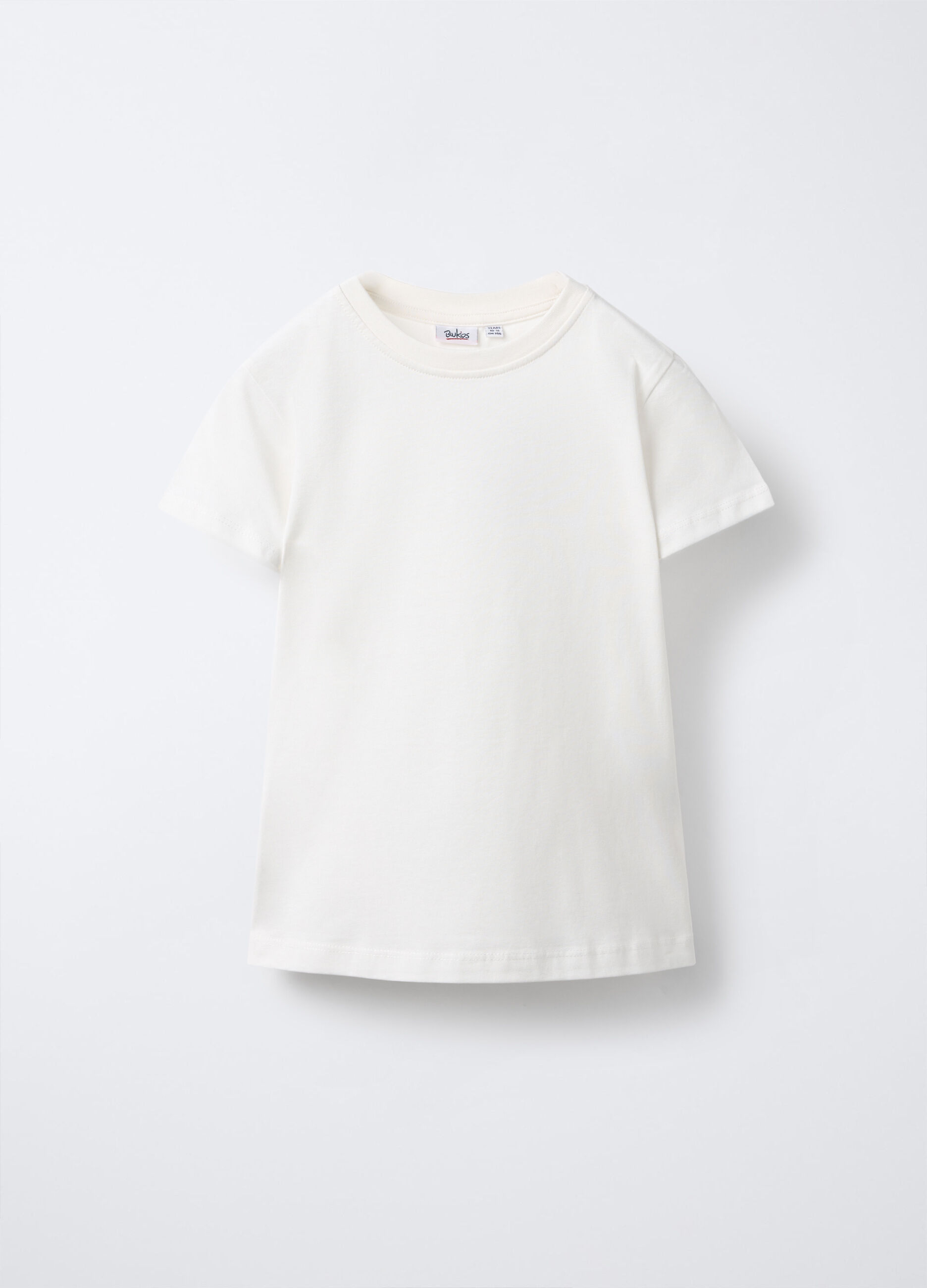 T-shirt girocollo in jersey di puro cotone ragazza_0