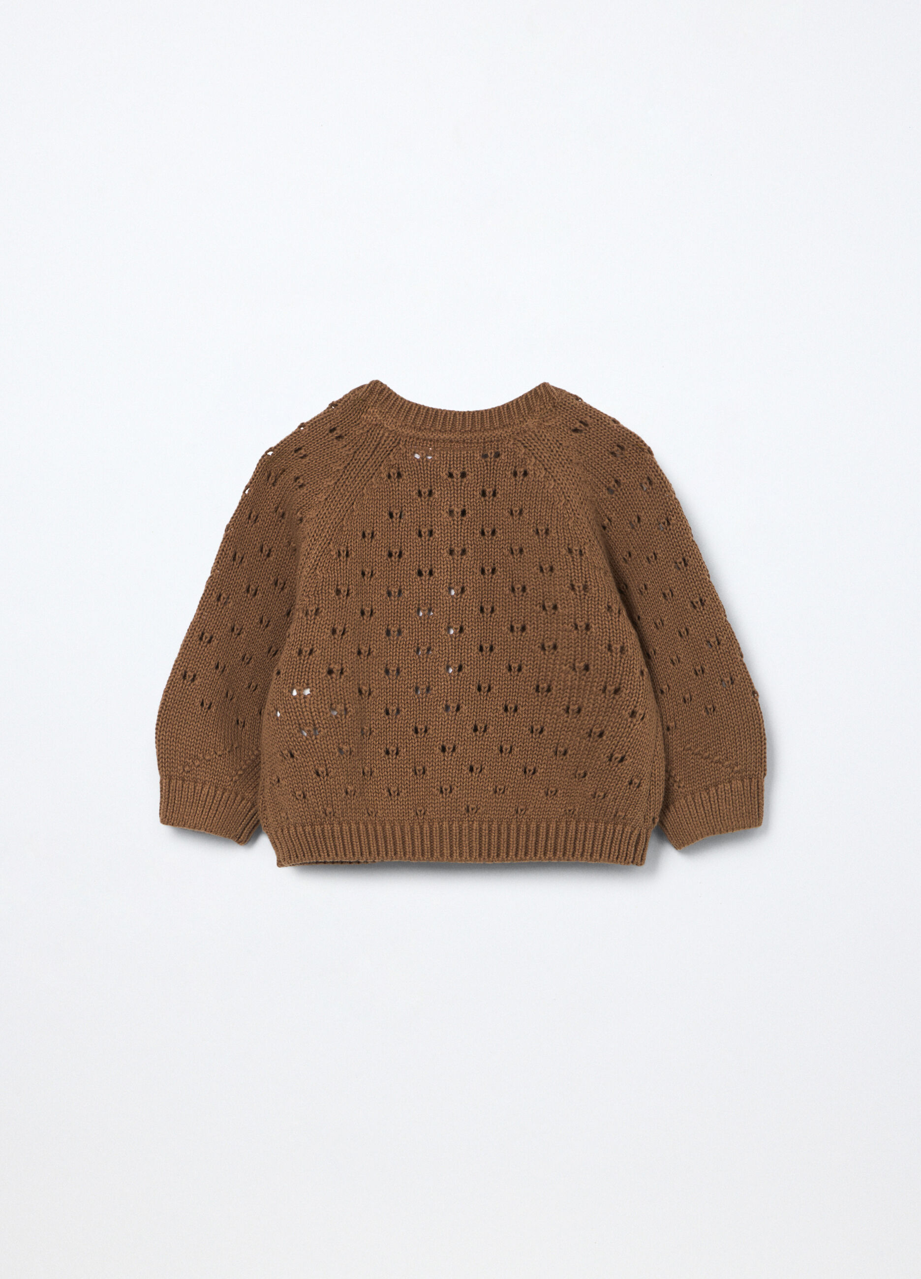 Cardigan tricot in puro cotone neonata_1