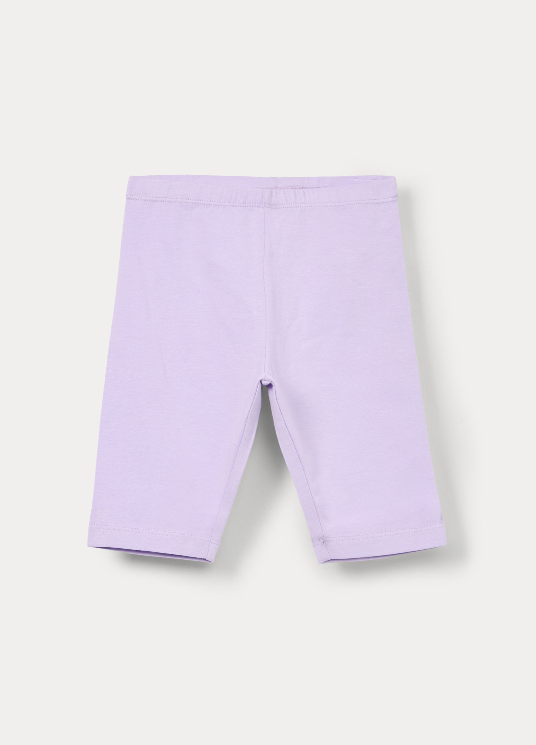Leggings corti fit slim in jersey di cotone stretch_0