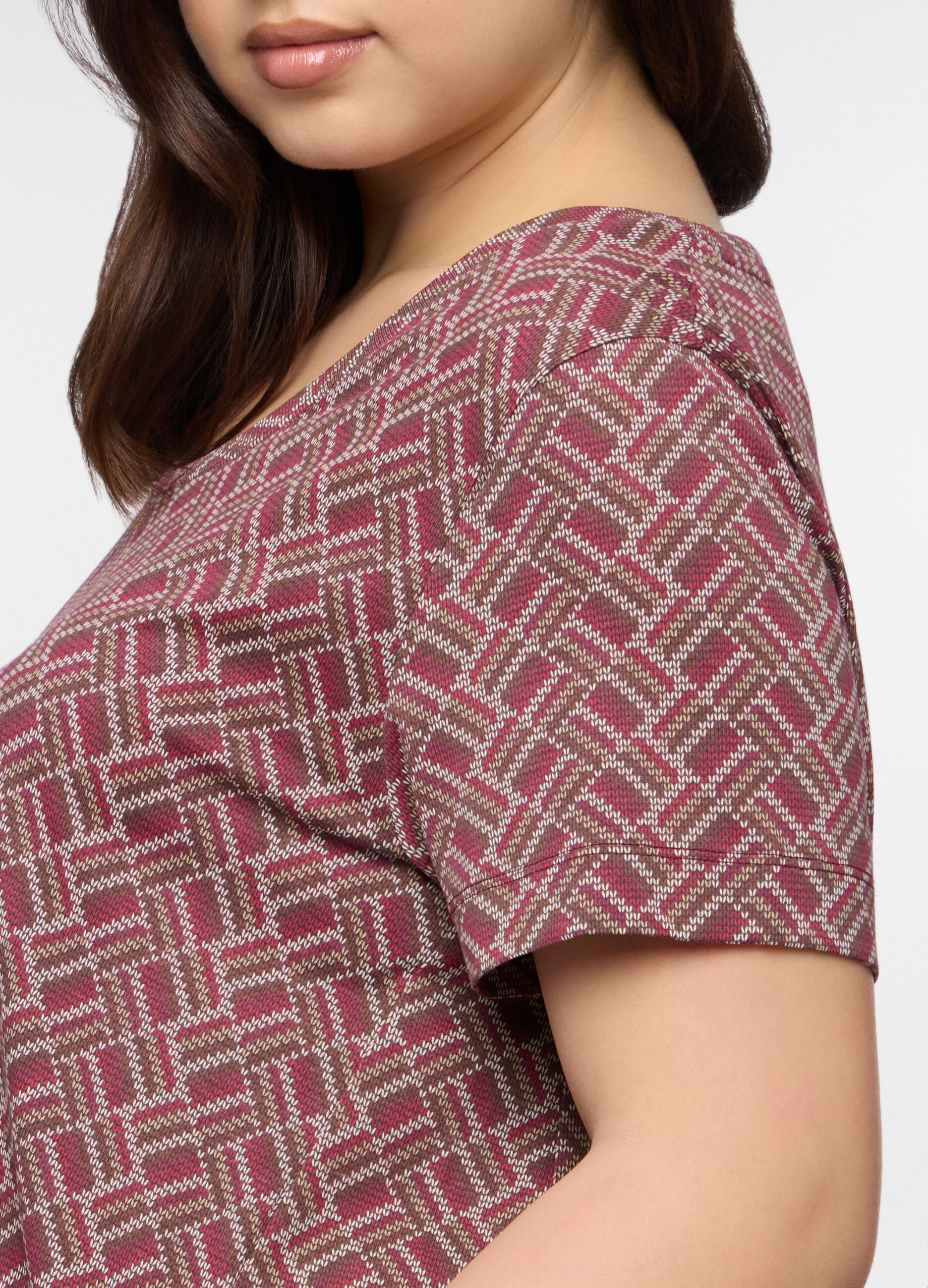 Abito corto girocollo in jersey di puro cotone donna curvy_2