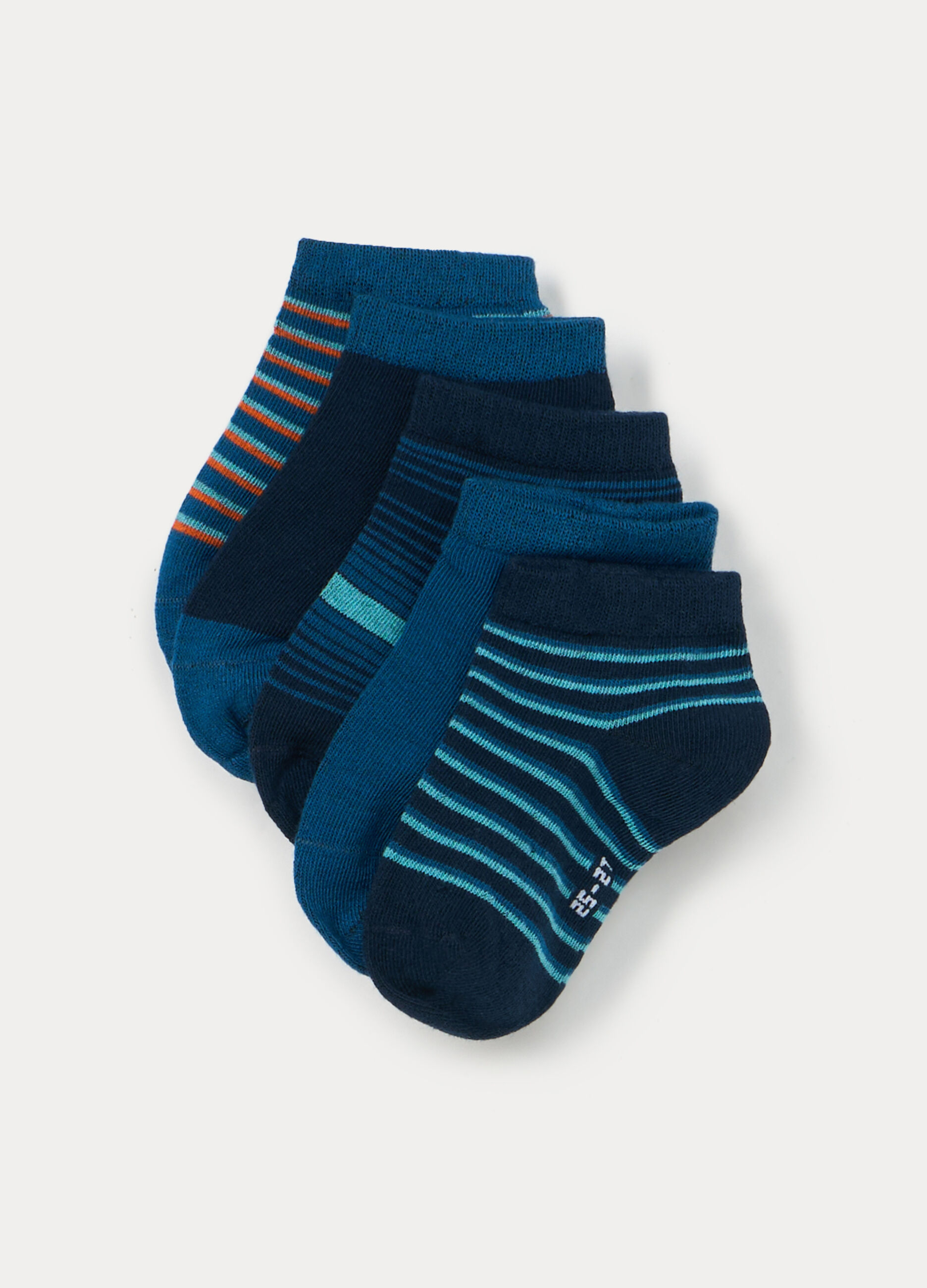 Pack 5 calze corte in misto cotone stretch _0