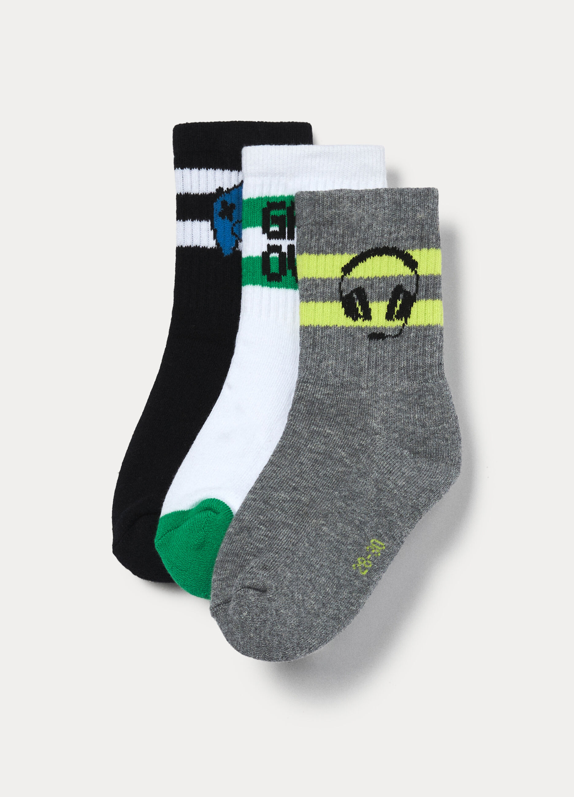 Pack 3 calze corte in spugna misto cotone _0