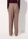 Pantalone a vita alta a quadretti donna_2