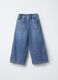 Treggings in denim di puro cotone Wide Leg bambina_1