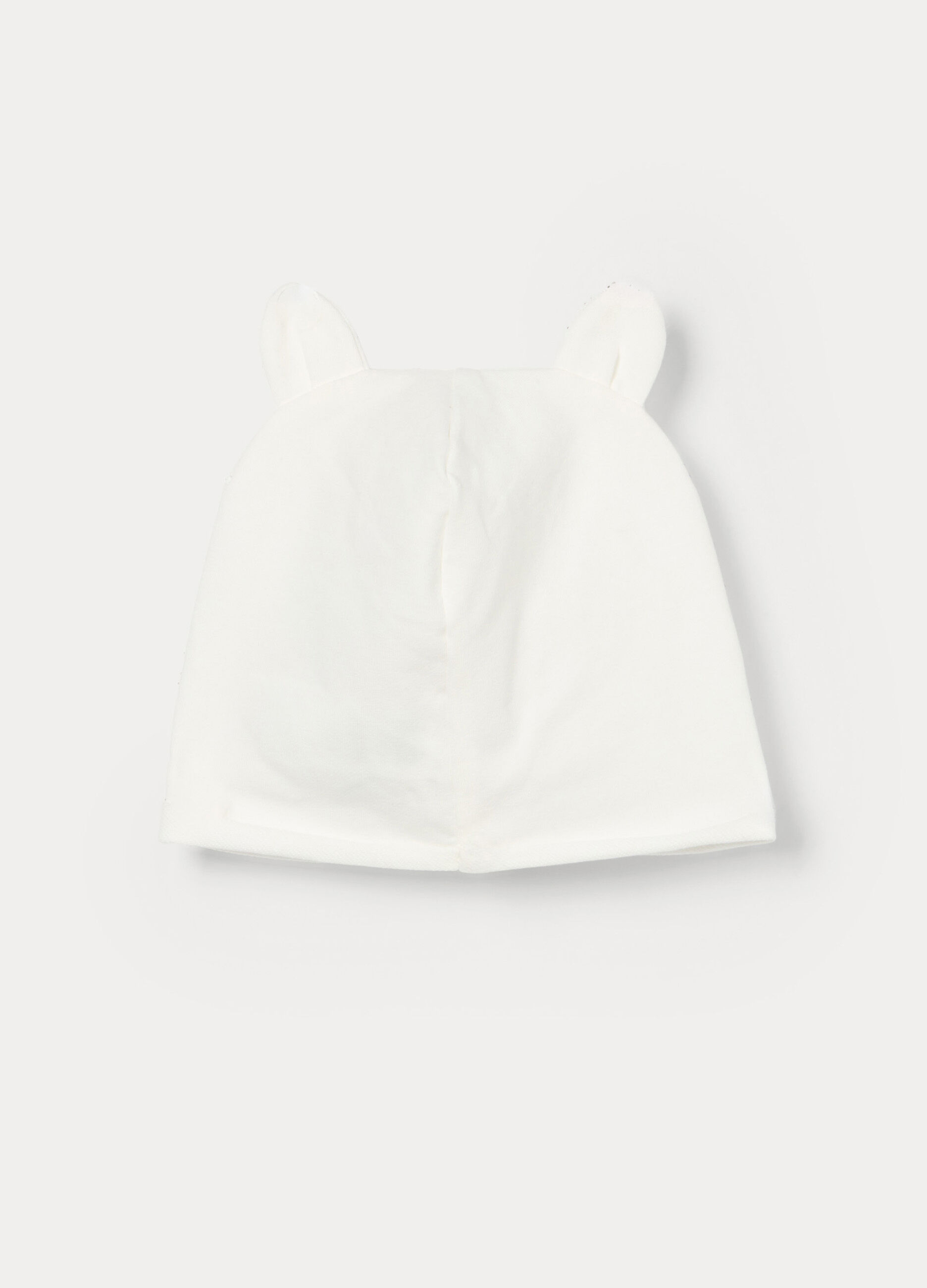 Berretto in french terry di cotone stretch neonata_1