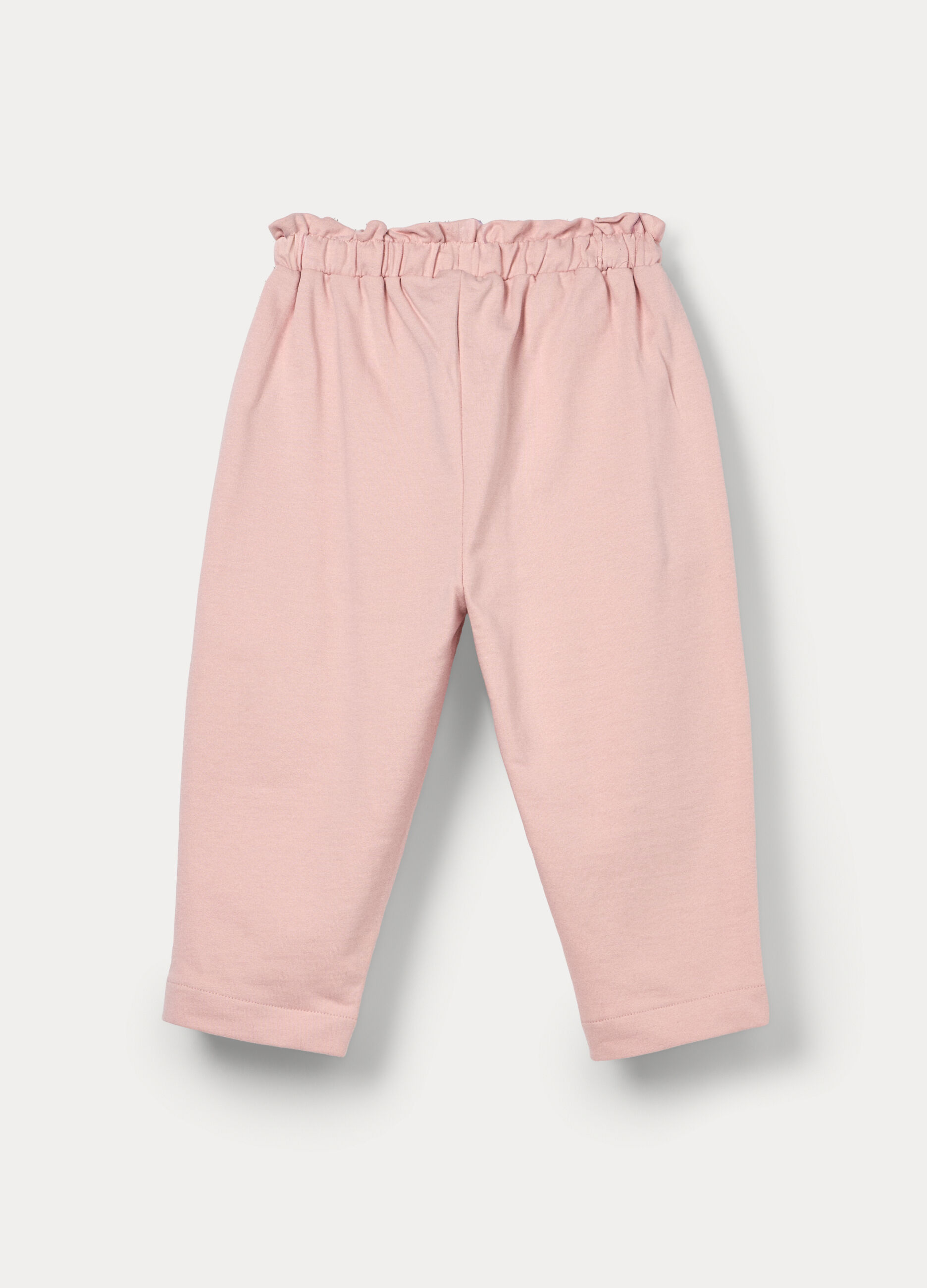 Jogger in french terry di puro cotone bimba_1