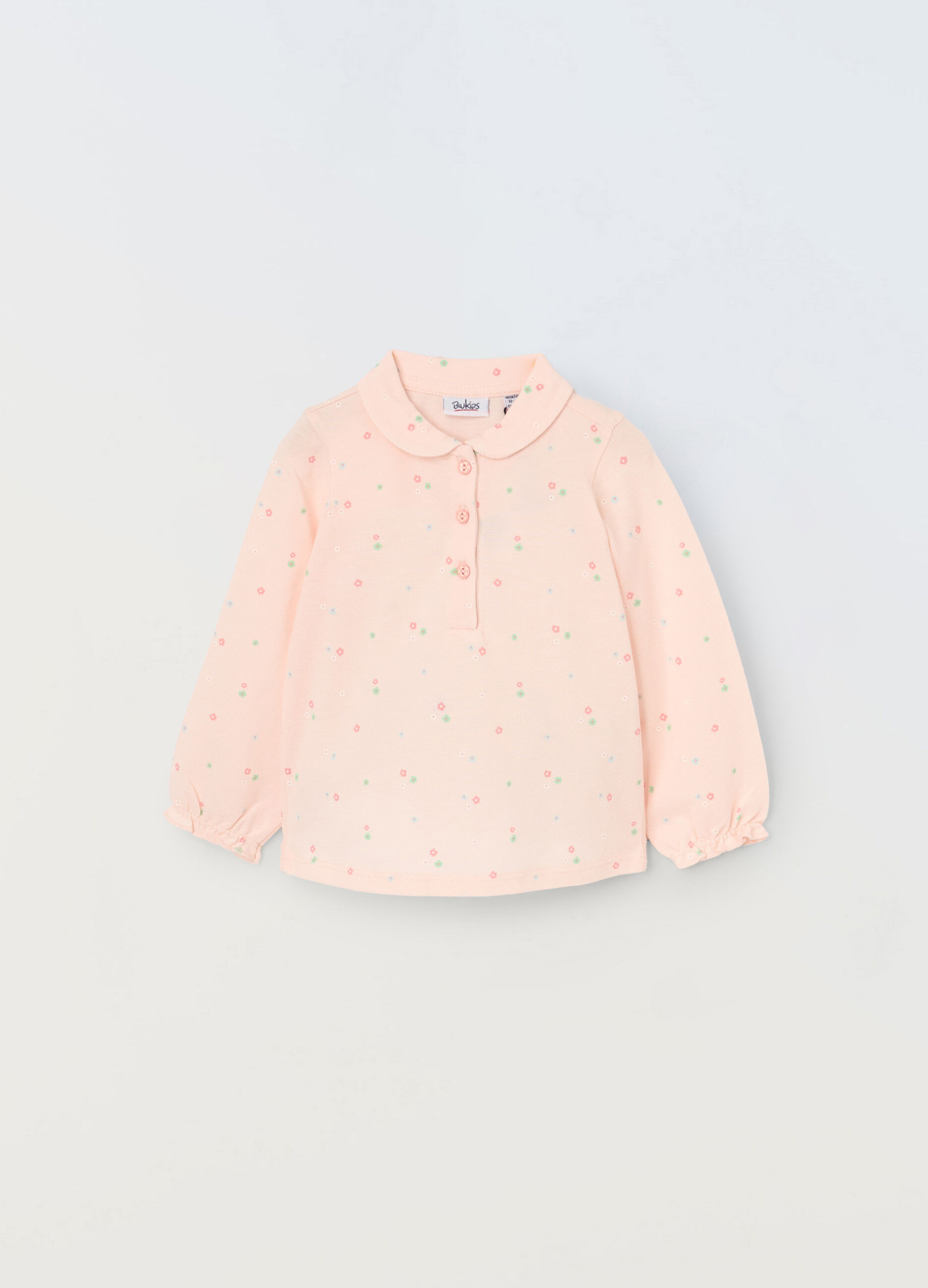 Polo in puro cotone Piquet neonata_0